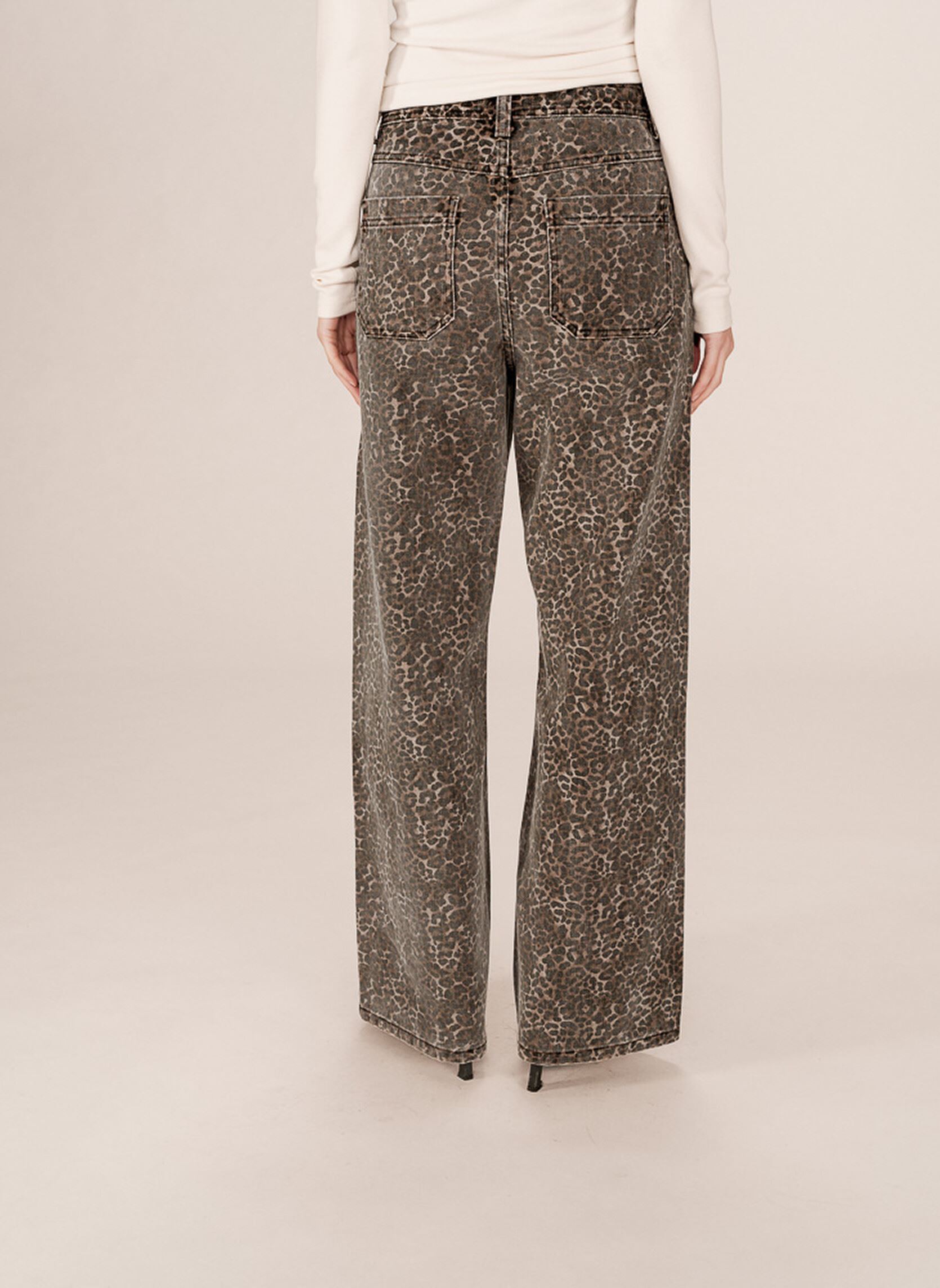 Wijde jeans / Flared Jeans Socca dames bruin Grace & Mila Wijde jeans / Flared Jeans Socca dames bruin LEOPARD