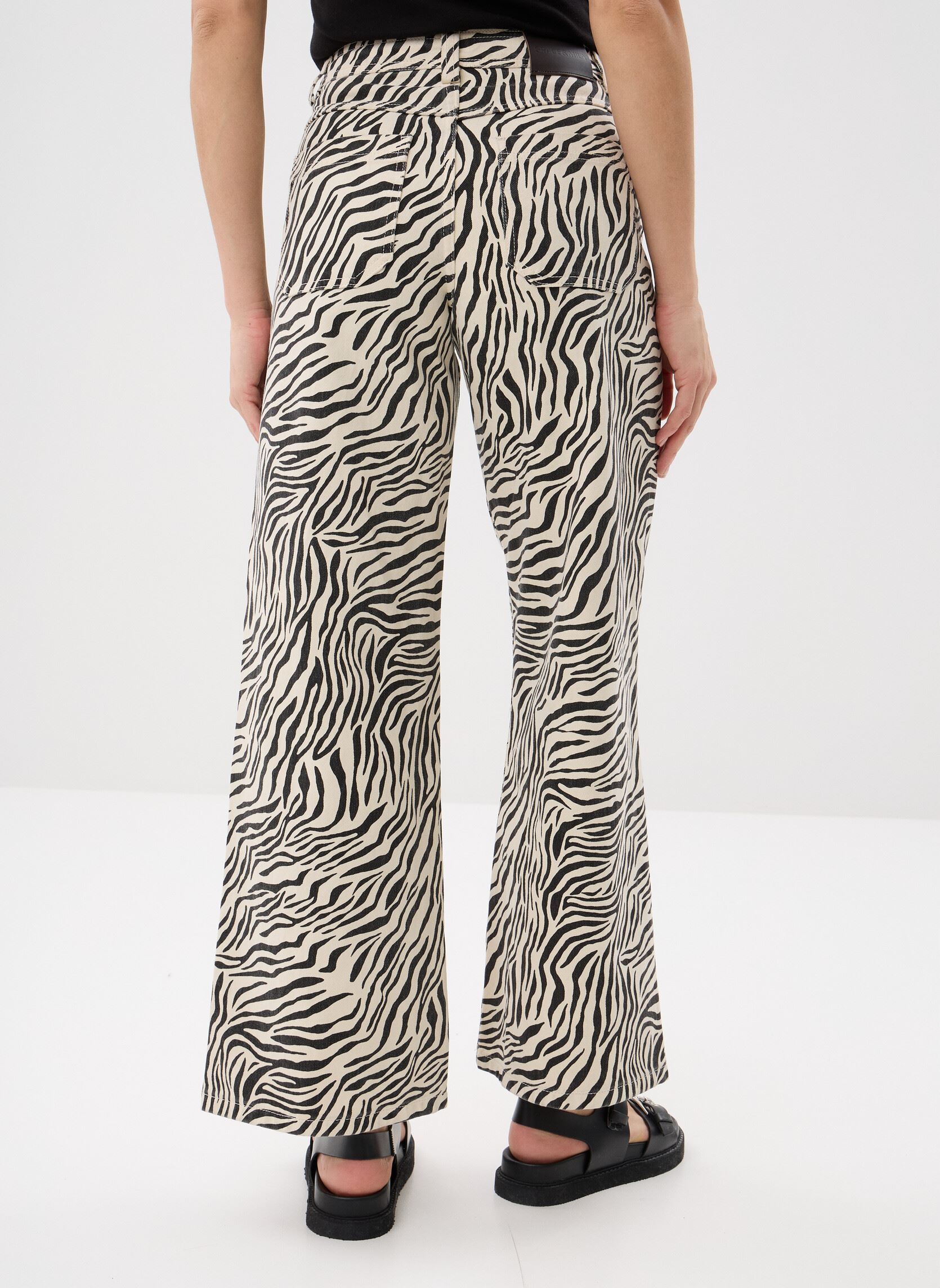 Wijde jeans / Flared Jeans Socca dames wit Grace & Mila Wijde jeans / Flared Jeans Socca dames wit ZEBRE