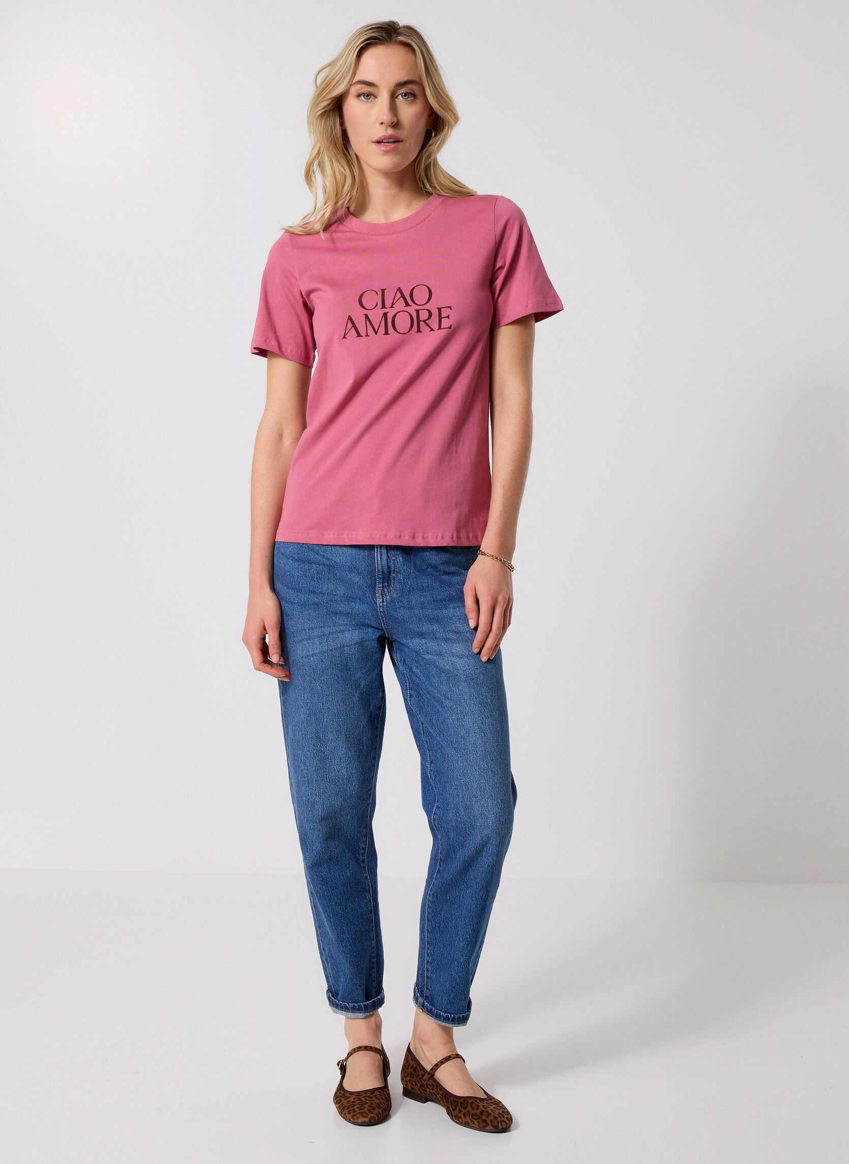 T-shirts met korte mouwen Soft dames roze Grace & Mila T-shirts met korte mouwen Soft dames roze Blush