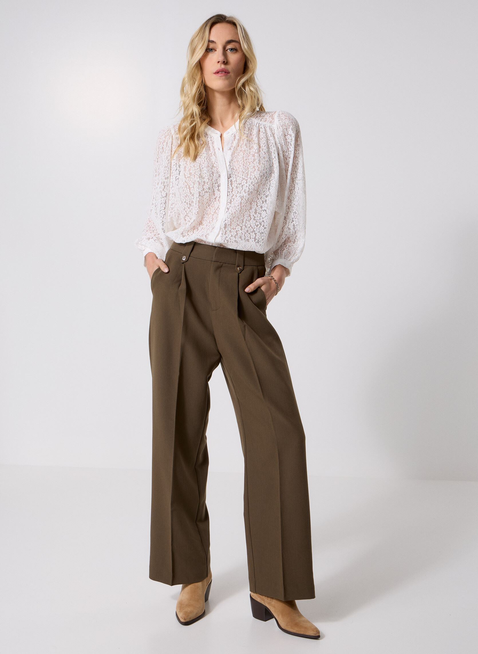 Blouses manches longues Sophia femme blanc Grace & Mila Blouses manches longues Sophia femme blanc ivoire