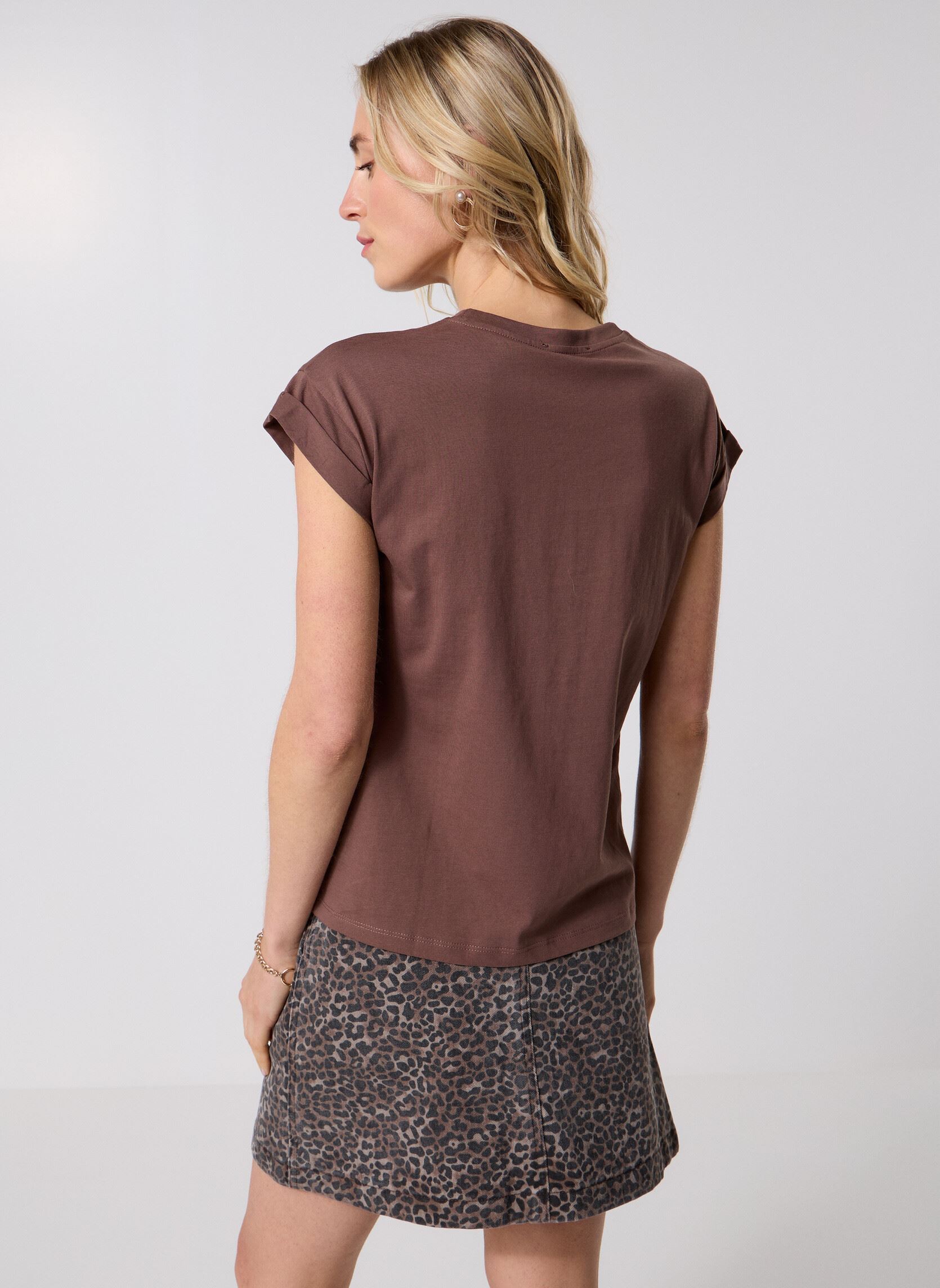 T-shirts met korte mouwen Sorentino dames bruin Grace & Mila T-shirts met korte mouwen Sorentino dames bruin Chataigne