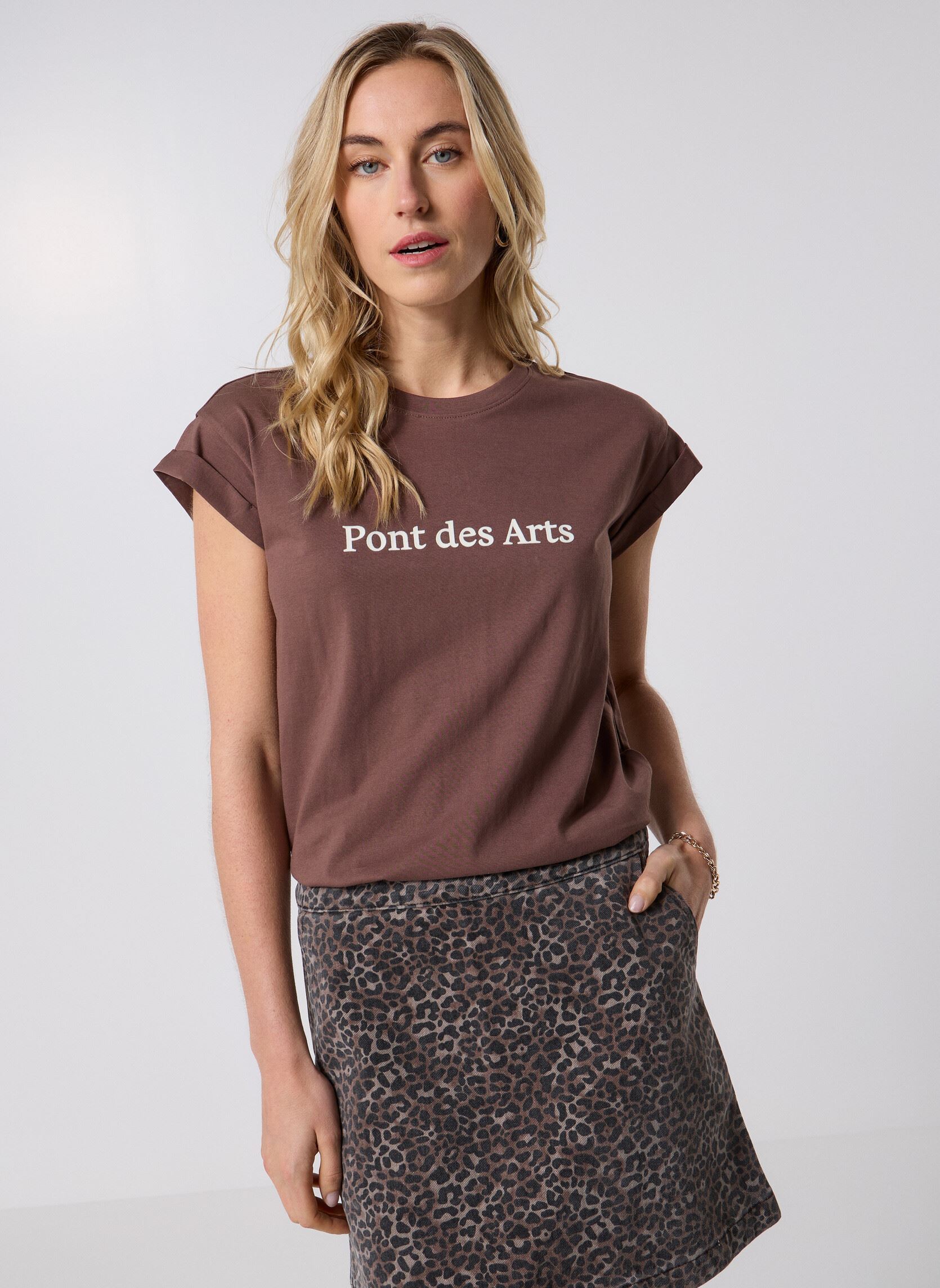 T-shirts met korte mouwen Sorentino dames bruin Grace & Mila T-shirts met korte mouwen Sorentino dames bruin Chataigne