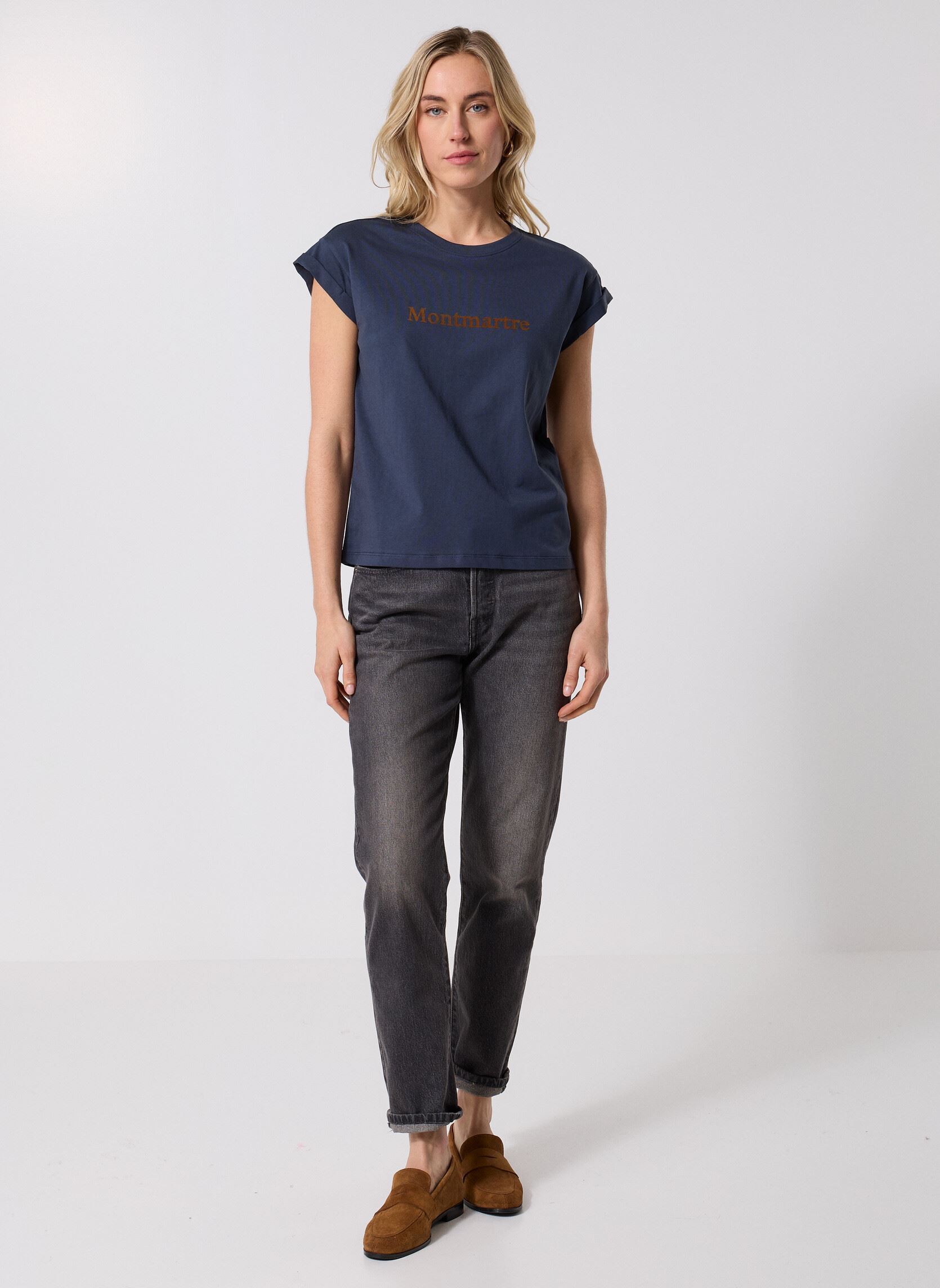 Tee-shirts manches courtes Sorentino femme bleu Grace & Mila Tee-shirts manches courtes Sorentino femme bleu Marine