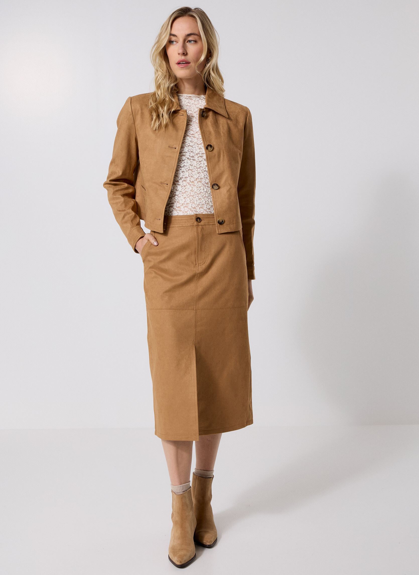 Halflange rokken Sorry dames beige Grace & Mila Halflange rokken Sorry dames beige Ocre