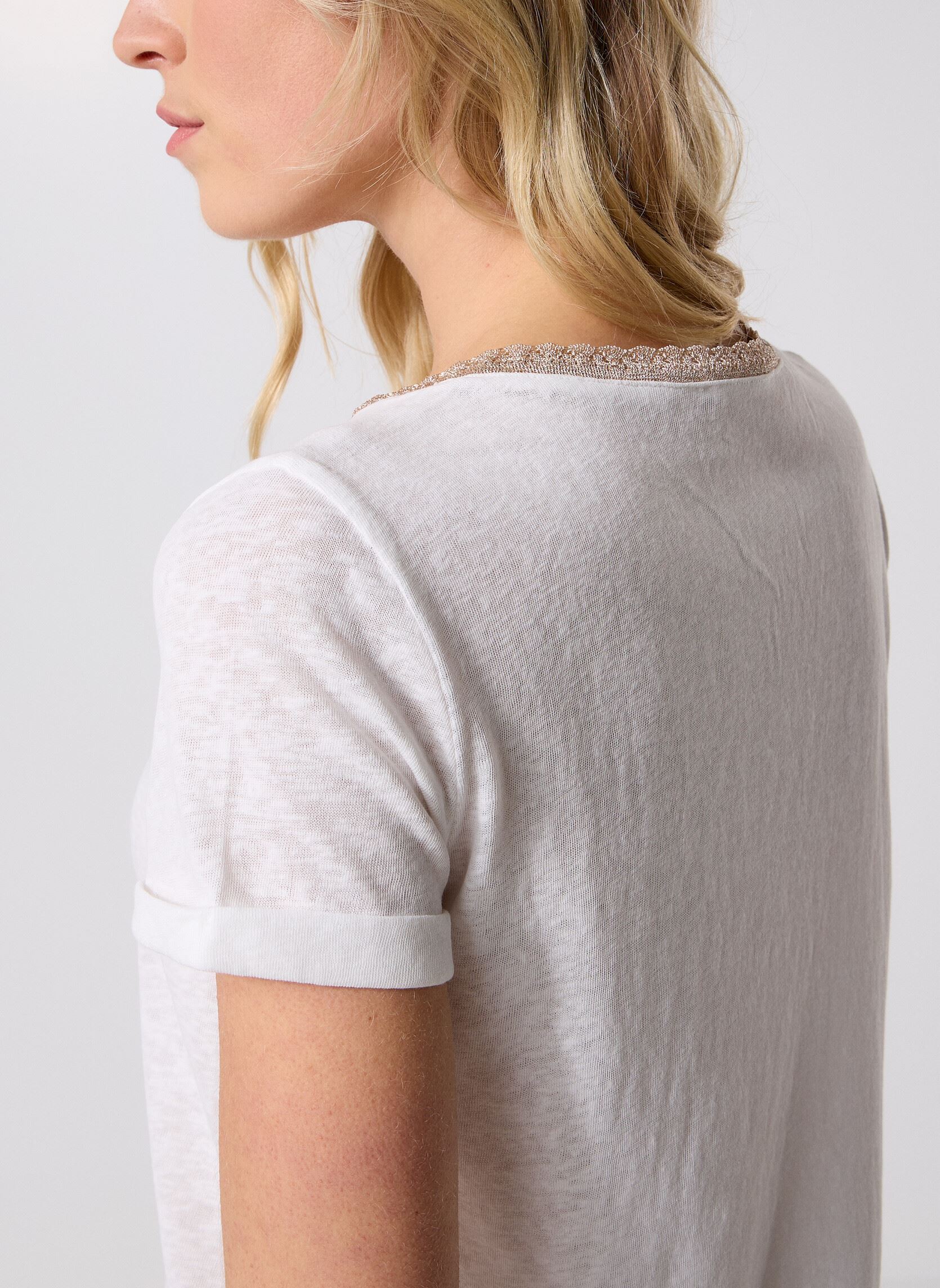 T-shirts met korte mouwen Space dames wit Grace & Mila T-shirts met korte mouwen Space dames wit ivoire