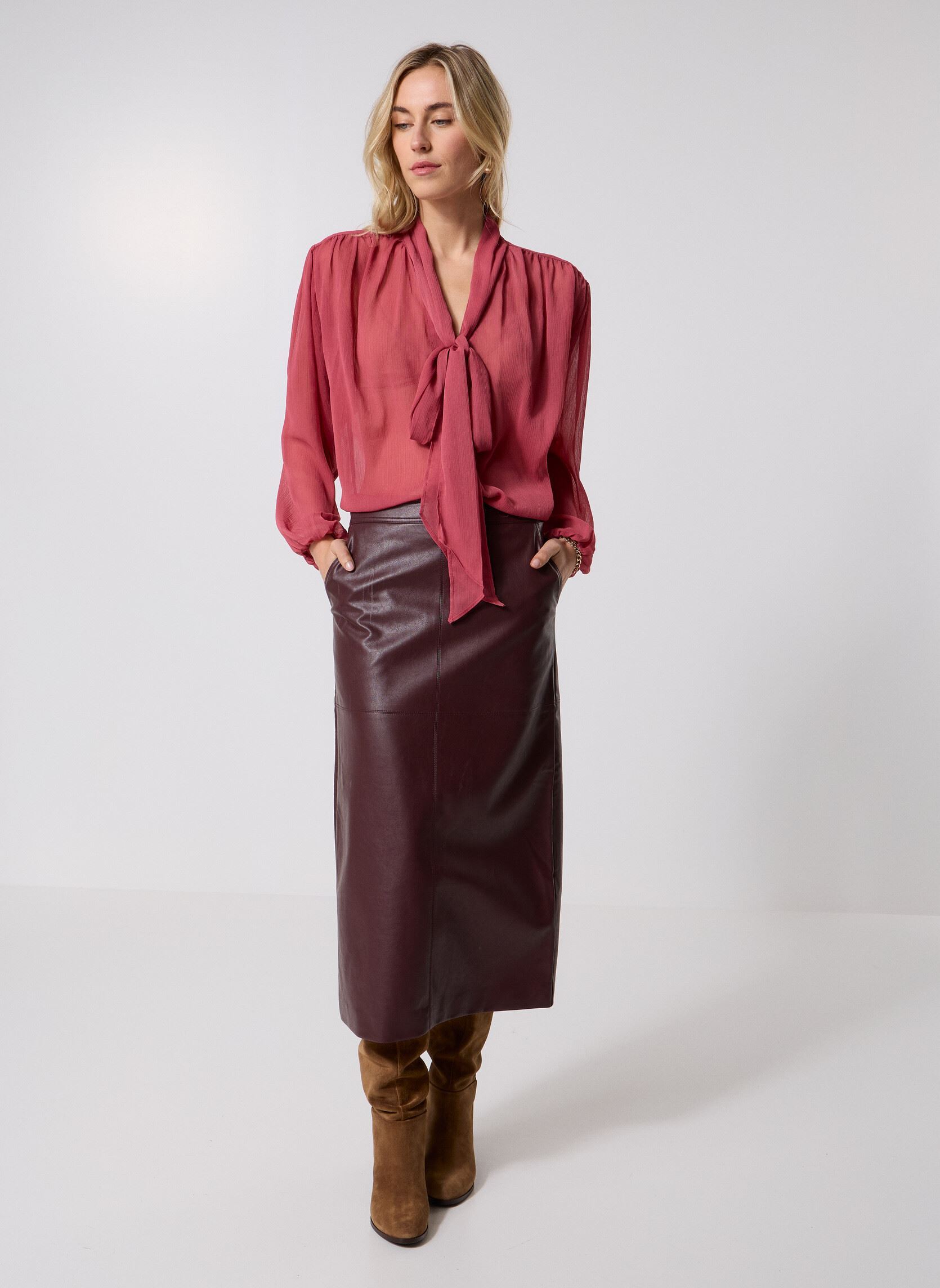 Blouses met lange mouwen Splendide dames roze Grace & Mila Blouses met lange mouwen Splendide dames roze Blush