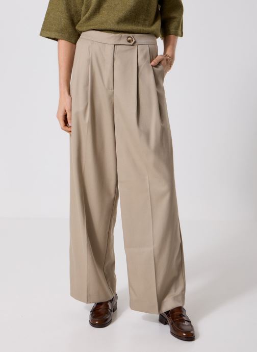 Grace & Mila Rechte broeken Strokes dames beige