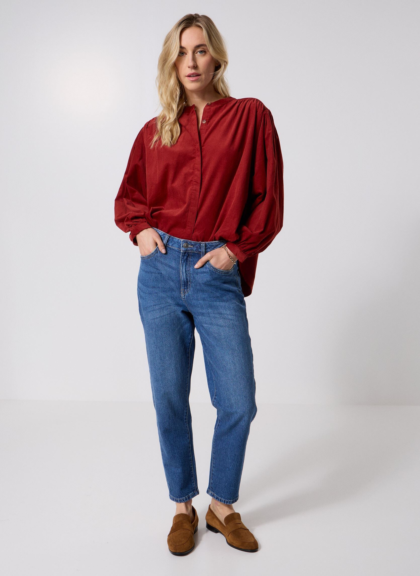 Blouses met lange mouwen Suri dames rood Grace & Mila Blouses met lange mouwen Suri dames rood Terracotta
