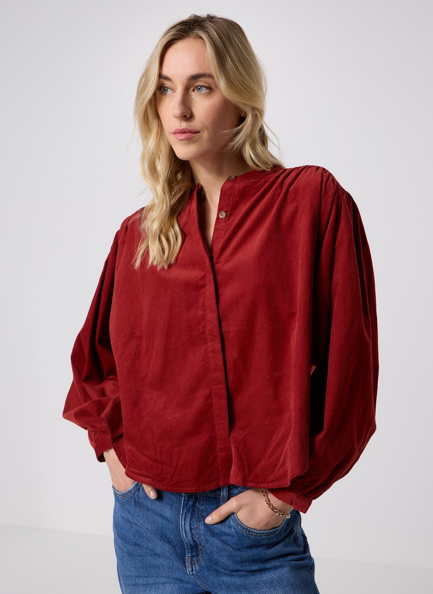Blouses met lange mouwen Suri dames rood Grace & Mila Blouses met lange mouwen Suri dames rood Terracotta