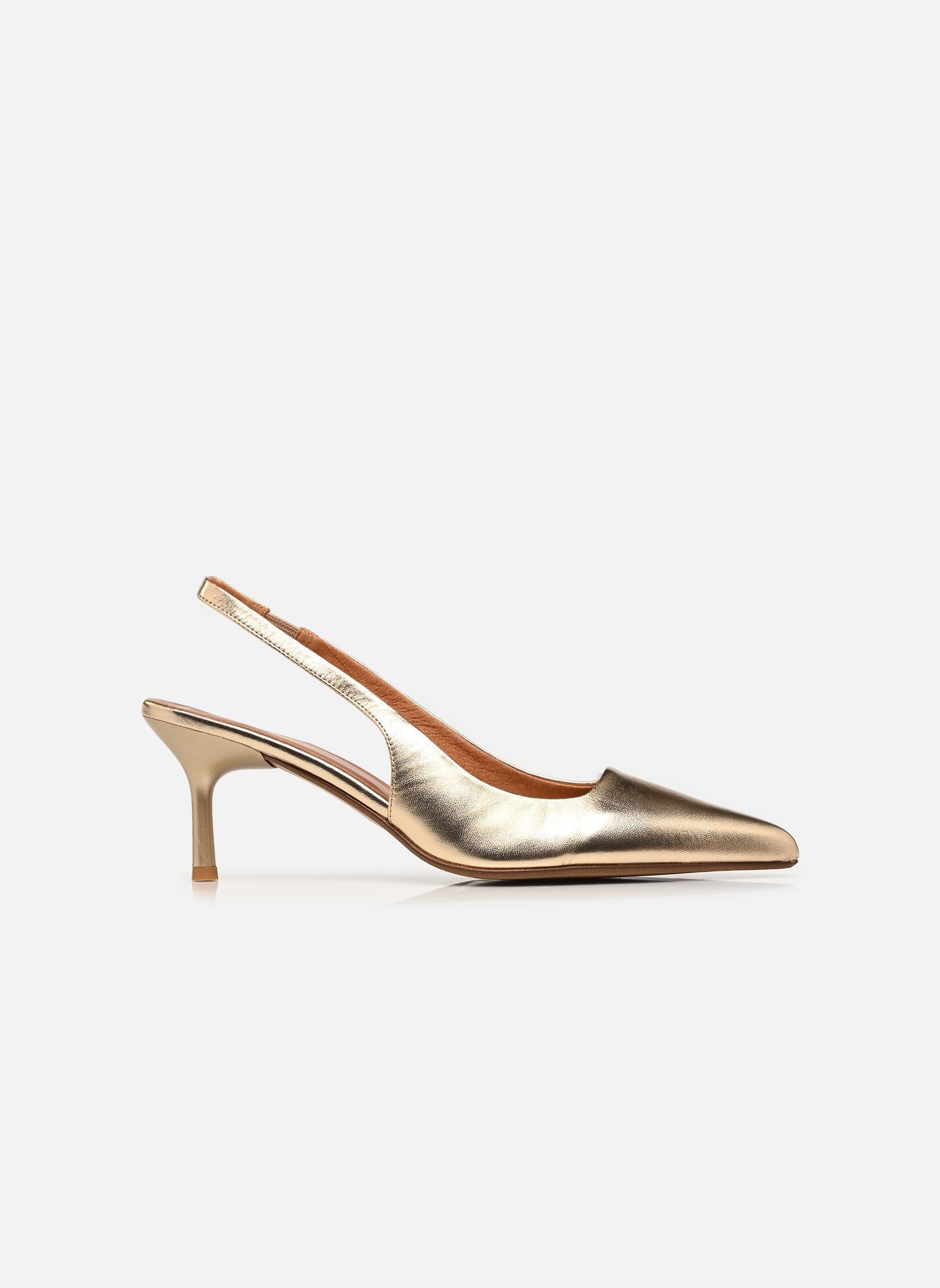 Pumps mit Riemchen DIAMANTINE damen gold und bronze Jonak Pumps mit Riemchen DIAMANTINE damen gold und bronze CUIR METALLISE PLATINE
