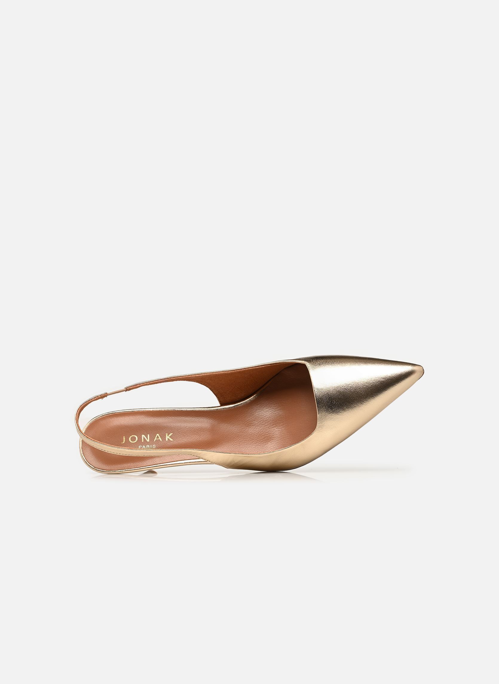 Pumps mit Riemchen DIAMANTINE damen gold und bronze Jonak Pumps mit Riemchen DIAMANTINE damen gold und bronze CUIR METALLISE PLATINE
