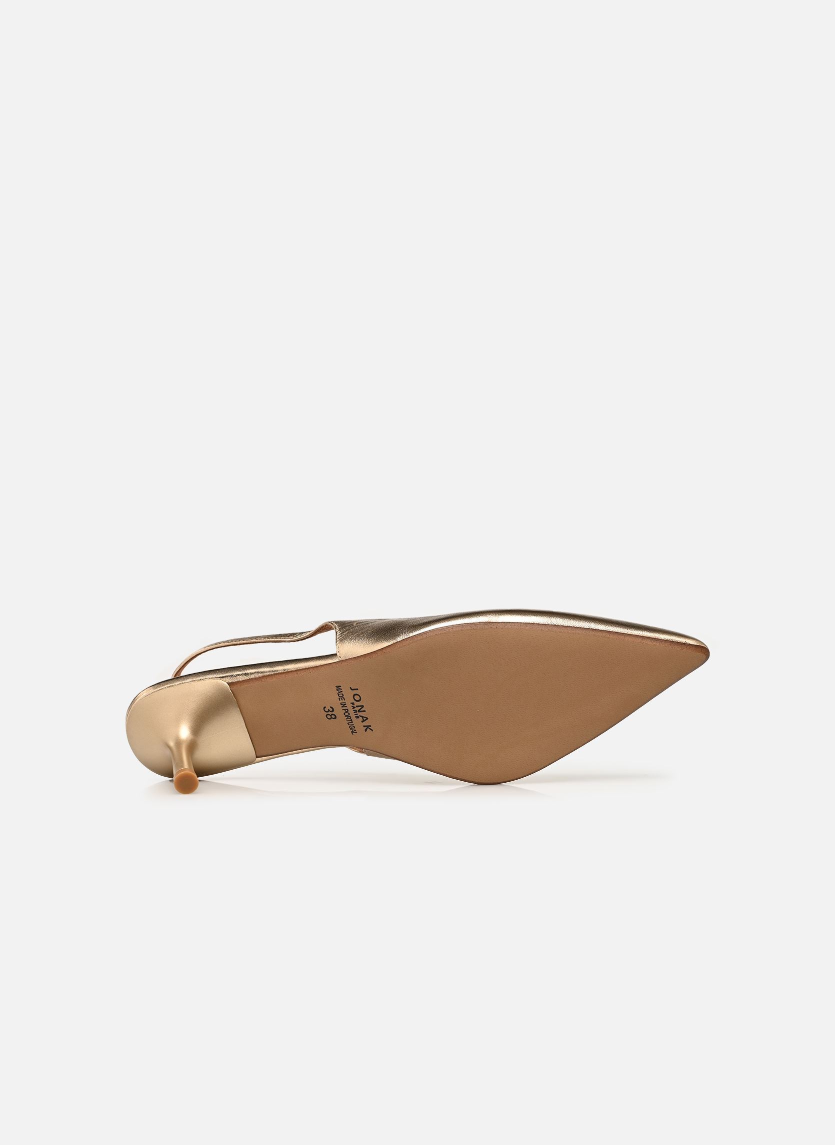 Pumps mit Riemchen DIAMANTINE damen gold und bronze Jonak Pumps mit Riemchen DIAMANTINE damen gold und bronze CUIR METALLISE PLATINE