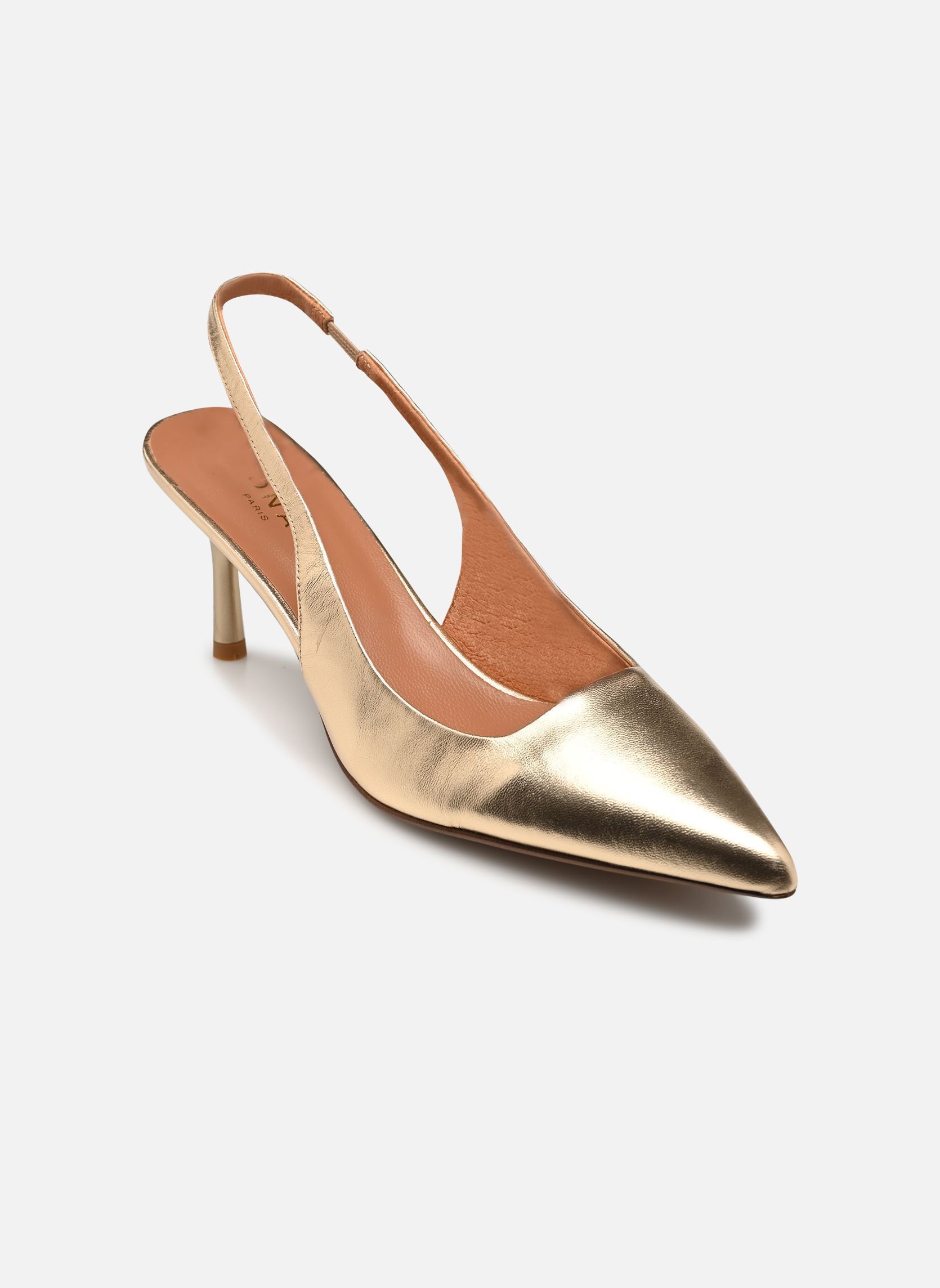 Pumps mit Riemchen DIAMANTINE damen gold und bronze Jonak Pumps mit Riemchen DIAMANTINE damen gold und bronze CUIR METALLISE PLATINE