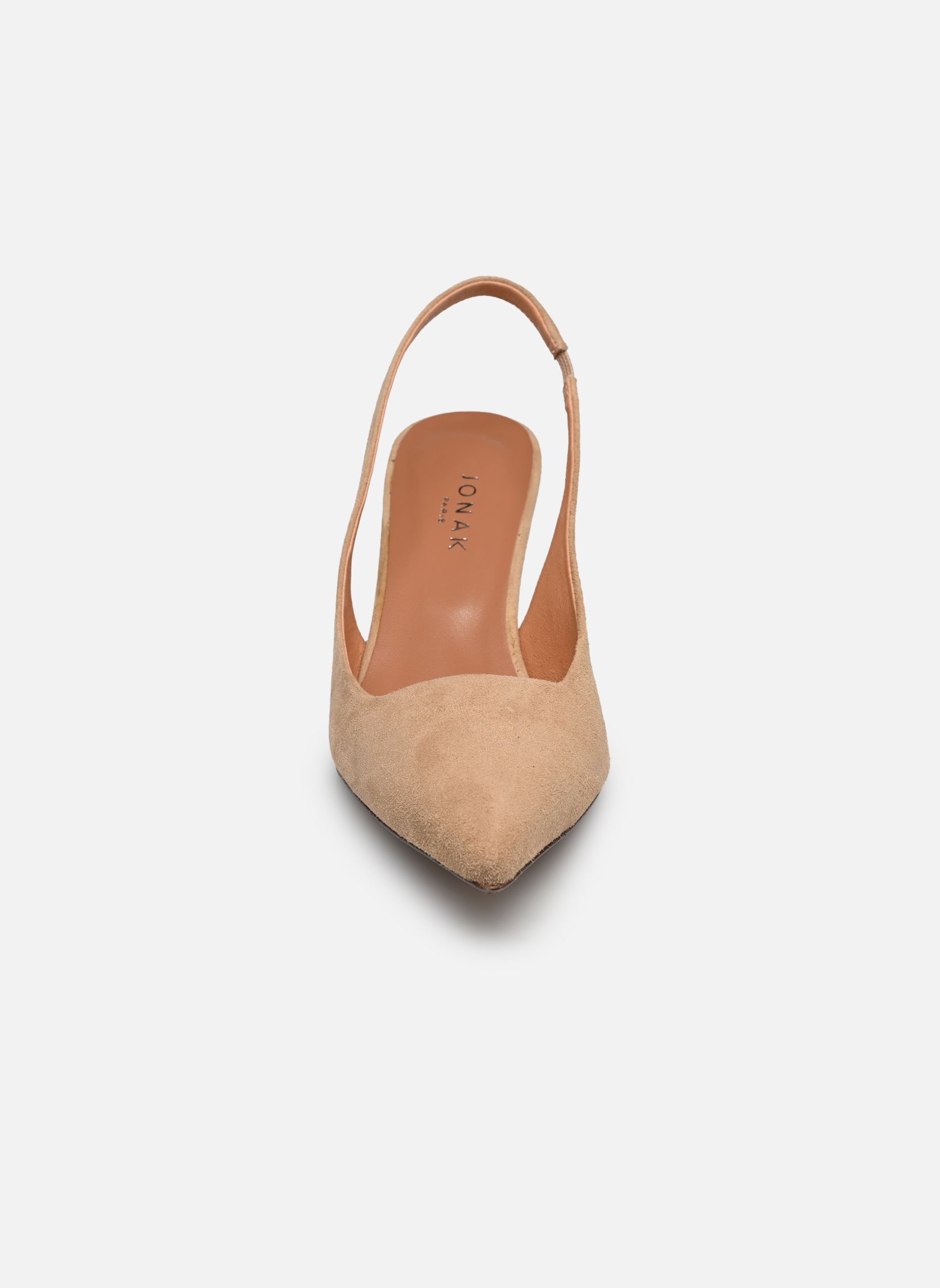 Slingback pumps DIAMANTINE dames bruin Jonak Slingback pumps DIAMANTINE dames bruin VELOURS CAMEL