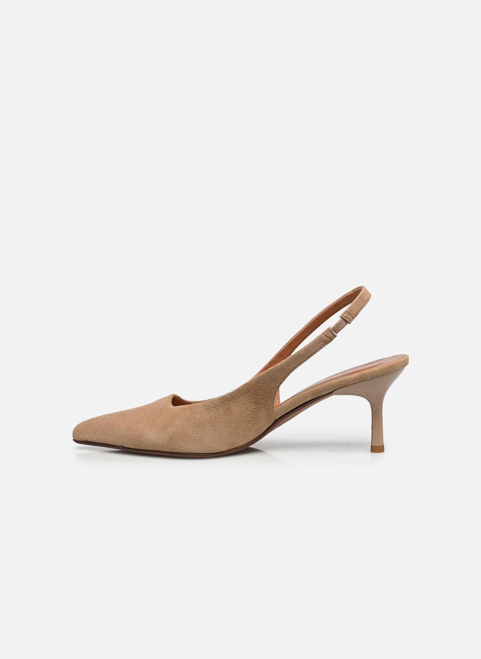 Slingback pumps DIAMANTINE dames bruin Jonak Slingback pumps DIAMANTINE dames bruin VELOURS CAMEL