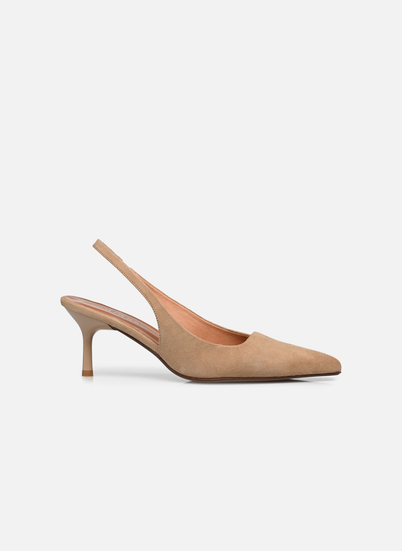 Slingback pumps DIAMANTINE dames bruin Jonak Slingback pumps DIAMANTINE dames bruin VELOURS CAMEL