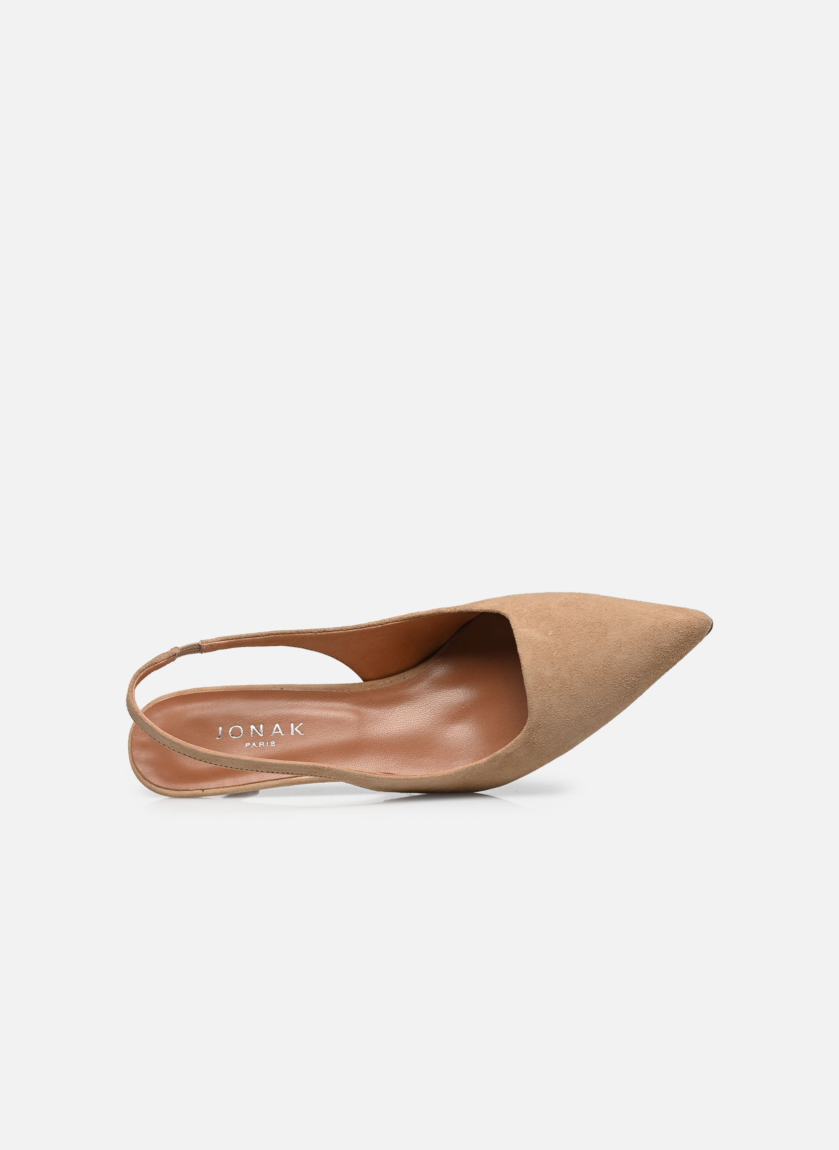 Slingback pumps DIAMANTINE dames bruin Jonak Slingback pumps DIAMANTINE dames bruin VELOURS CAMEL
