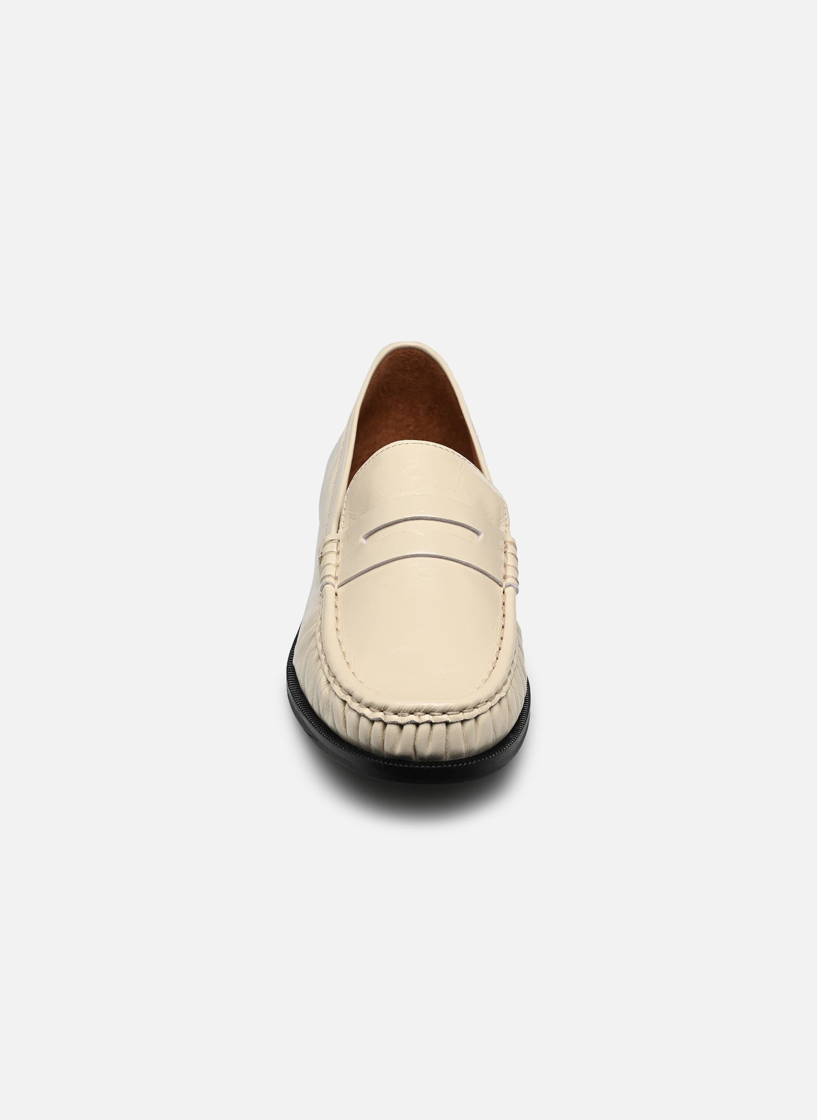Mocassins DELICE femme blanc Jonak Mocassins DELICE femme blanc CUIR BRILLANT ECRU