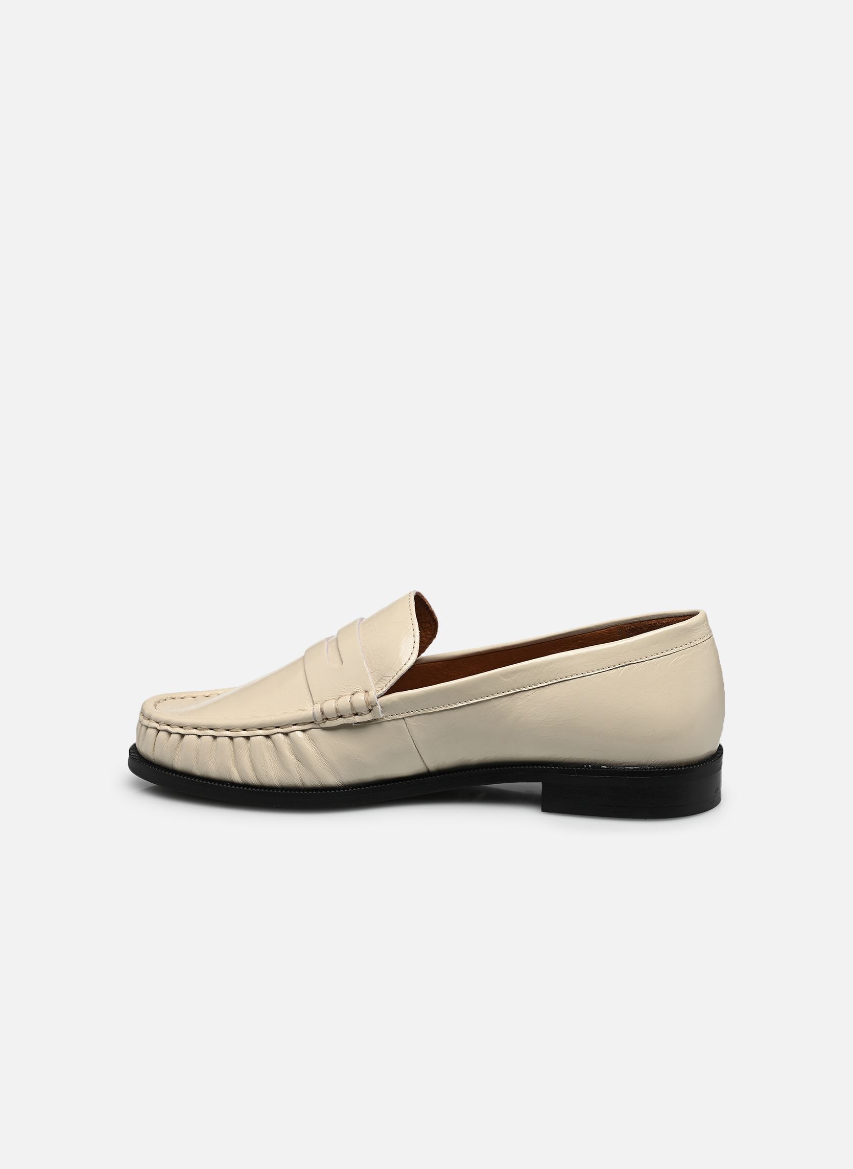 Mocassins DELICE femme blanc Jonak Mocassins DELICE femme blanc CUIR BRILLANT ECRU
