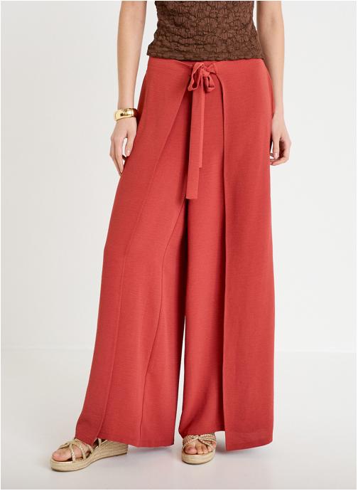 Cache Cache Pantalons droit PANFLOWSONG femme rouge