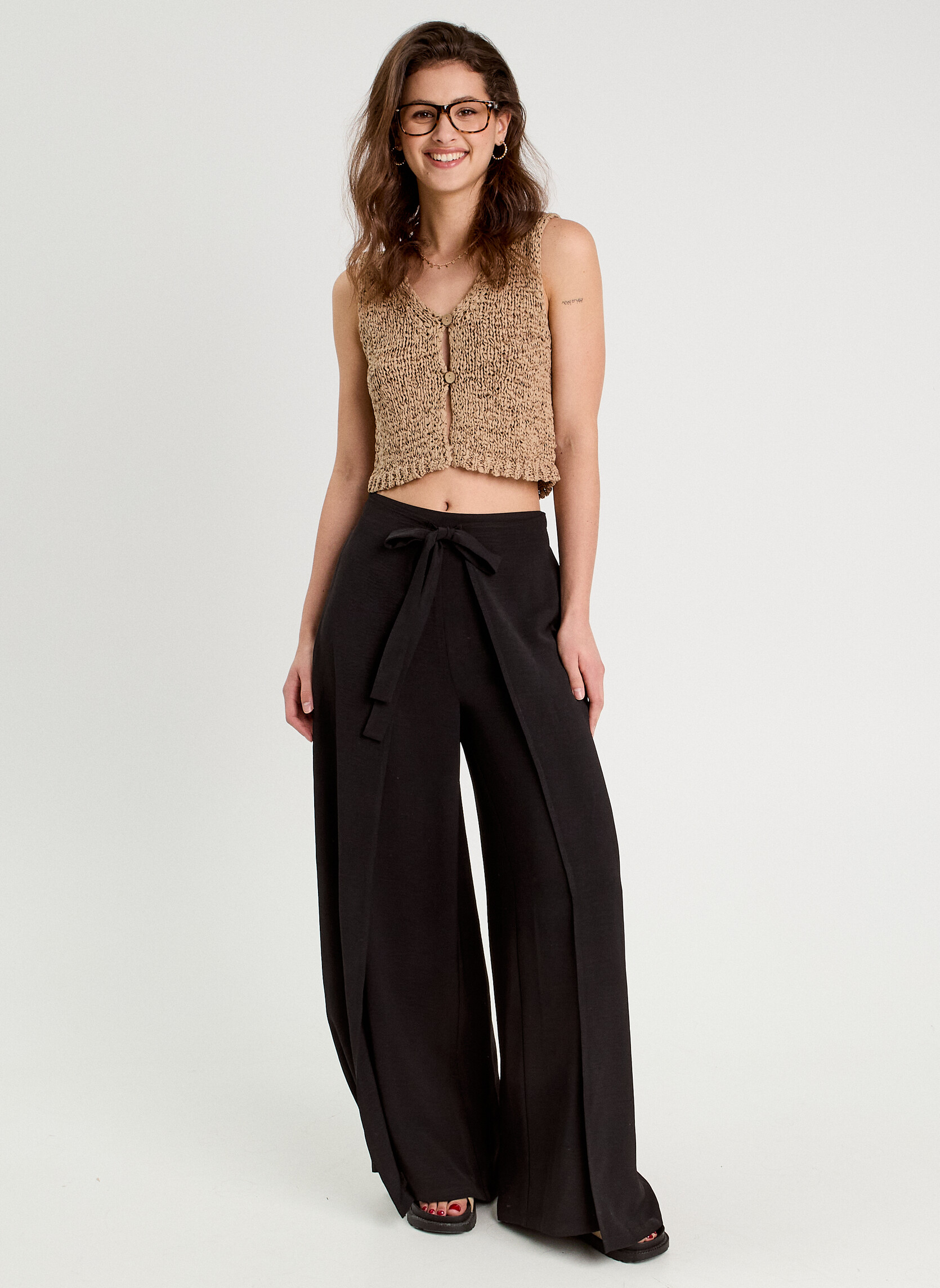 Pantalons droit PANFLOWSONG femme noir Cache Cache Pantalons droit PANFLOWSONG femme noir Noir