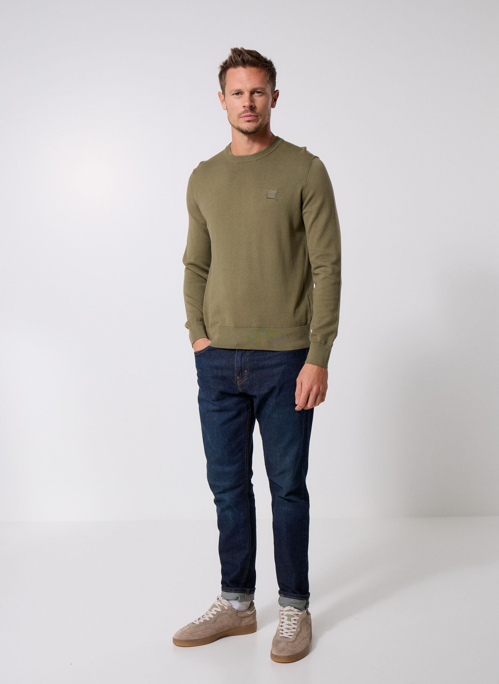 Truien Kanovano_S heren beige BOSS Truien Kanovano_S heren beige 342