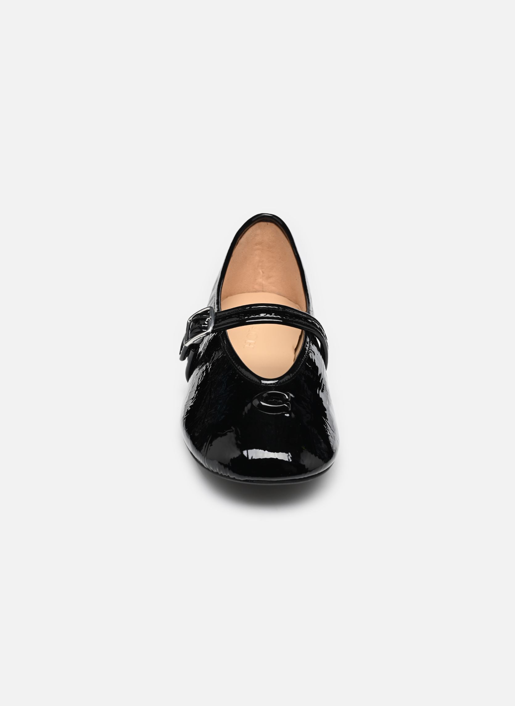 Ballerines classiques Sculpted C Crinkle Patent Leather Soft M femme noir Coach Ballerines classiques Sculpted C Crinkle Patent Leather Soft M femme noir BLACK