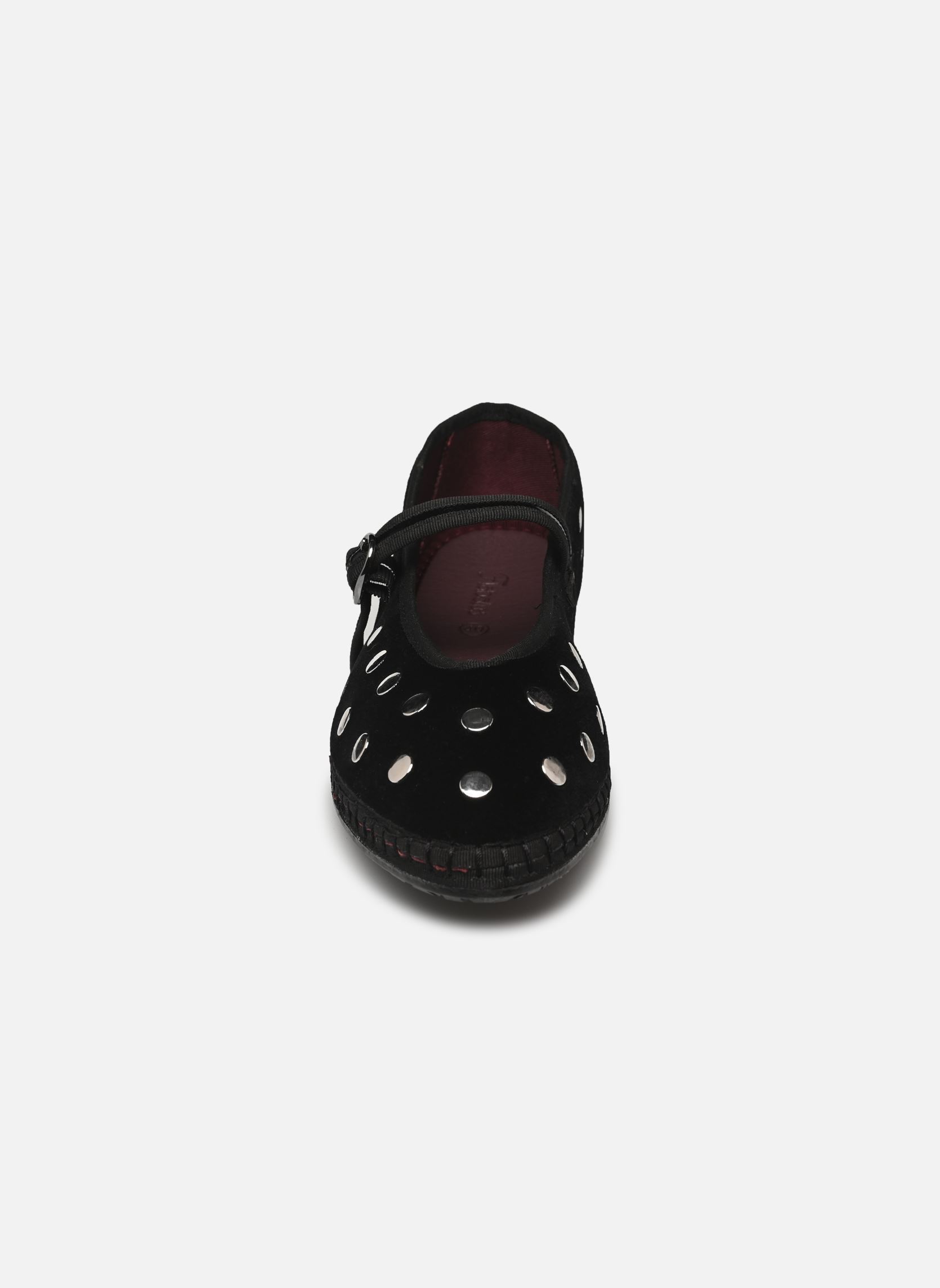 Babies Mary Jane Velvet Studs femme noir Flabelus Babies Mary Jane Velvet Studs femme noir NEGRO