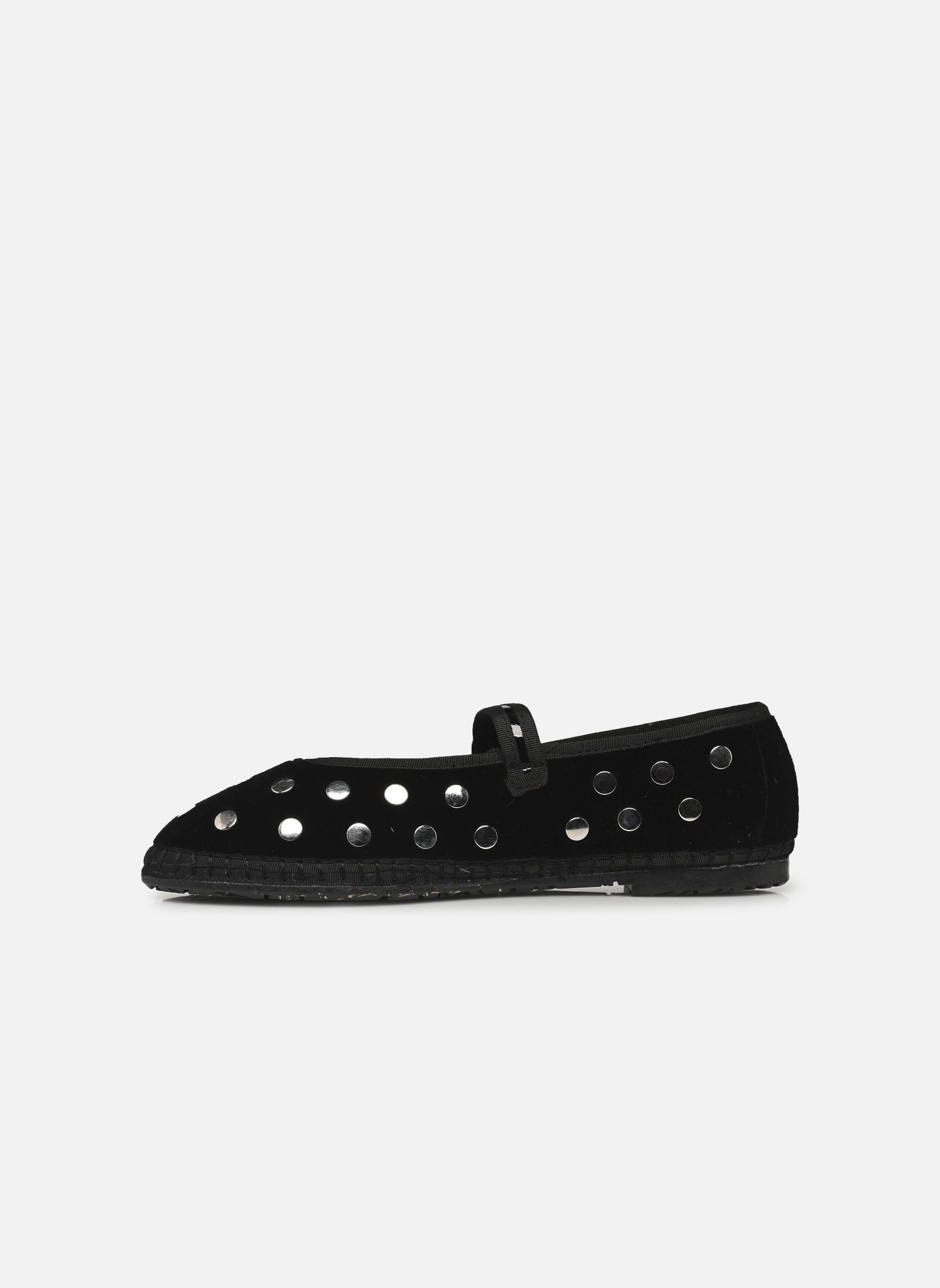Babies Mary Jane Velvet Studs femme noir Flabelus Babies Mary Jane Velvet Studs femme noir NEGRO