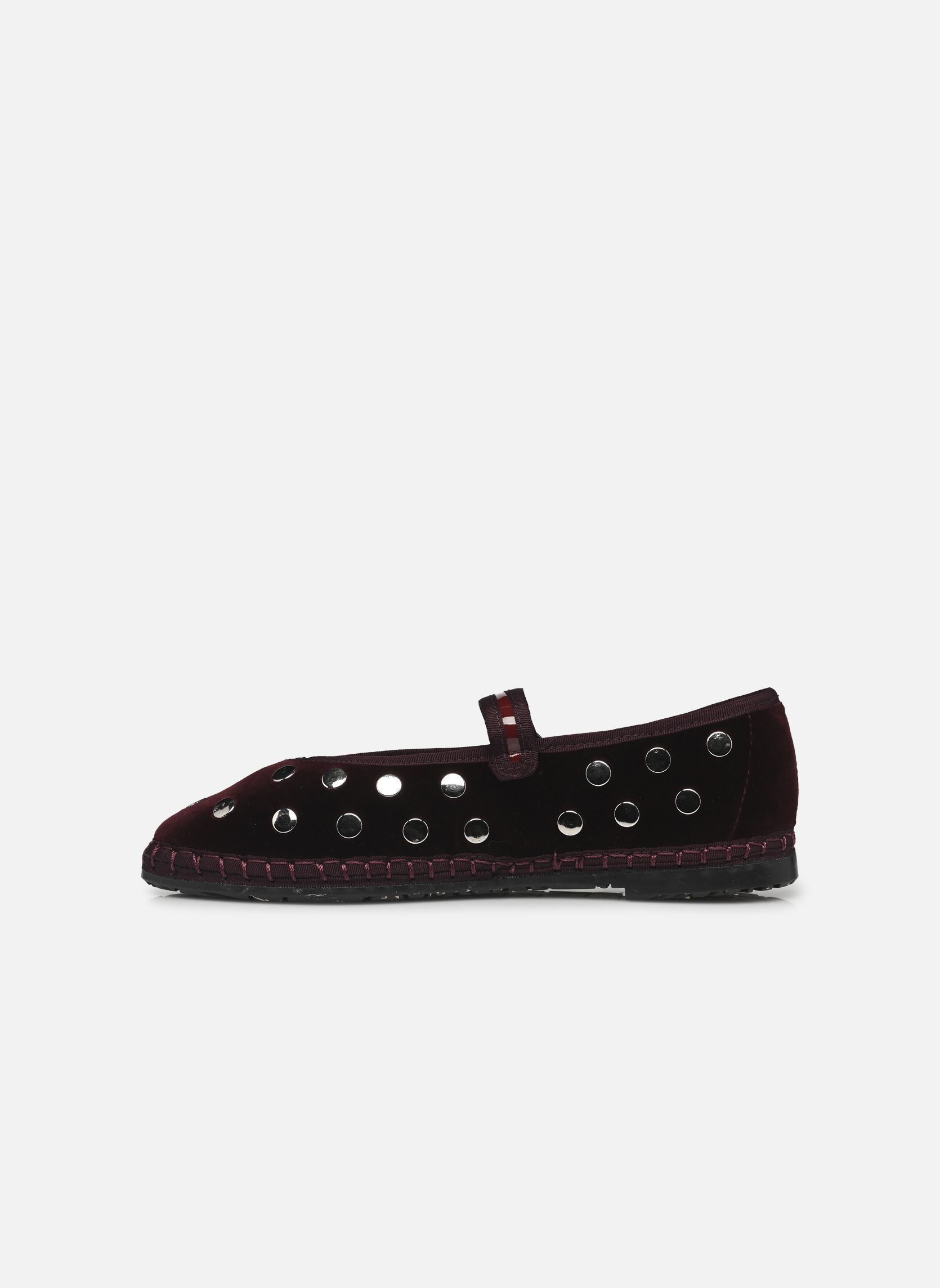 Scarpe da cerimonia Mary Jane Velvet Studs donna bordeaux Flabelus Scarpe da cerimonia Mary Jane Velvet Studs donna bordeaux VINO