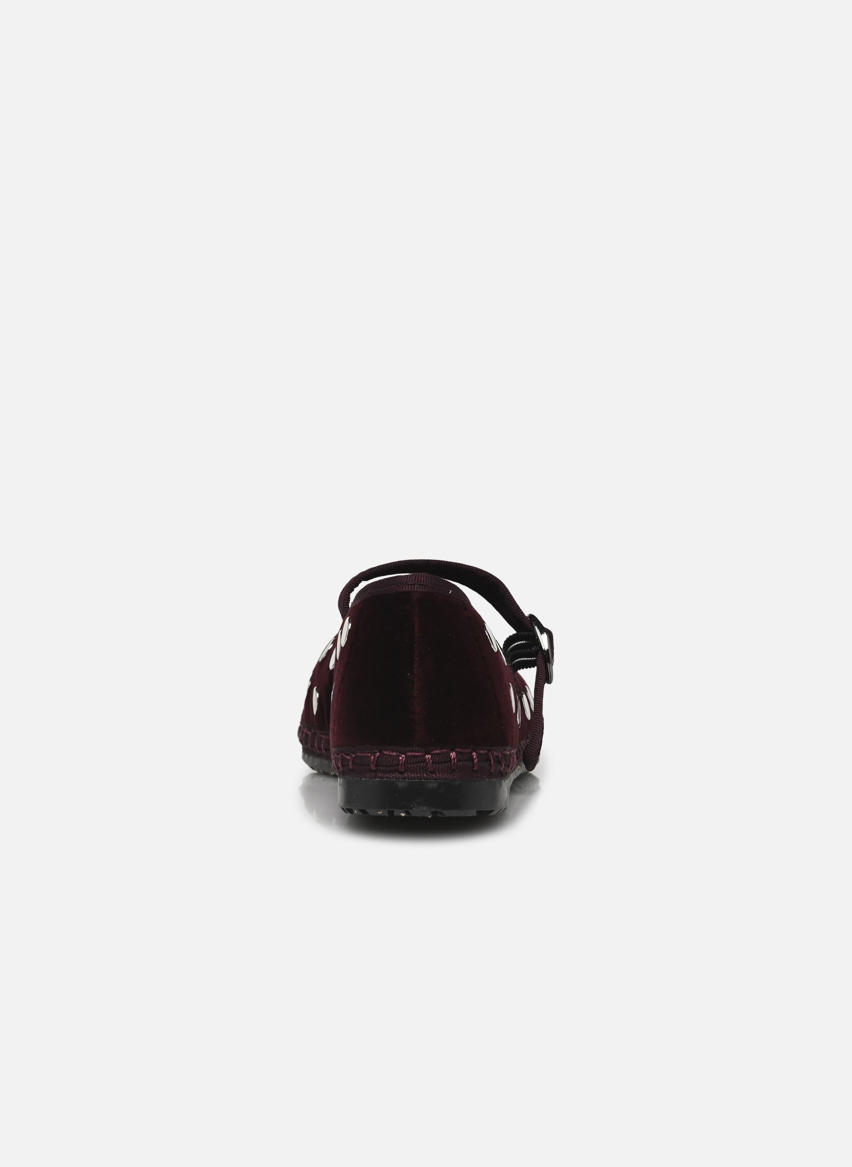 Scarpe da cerimonia Mary Jane Velvet Studs donna bordeaux Flabelus Scarpe da cerimonia Mary Jane Velvet Studs donna bordeaux VINO
