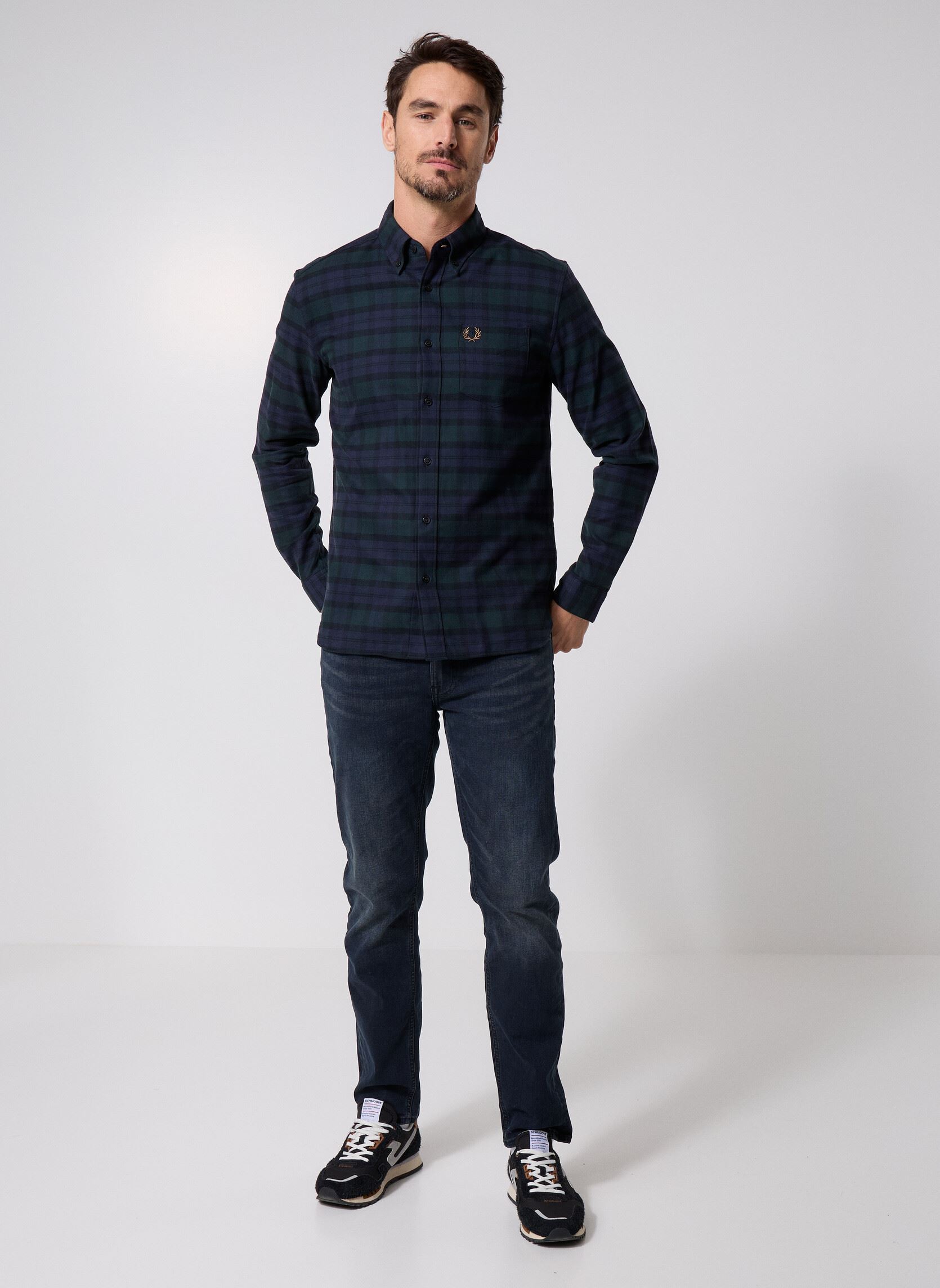 Hemden Blackwatch Tartan Brushed Twil herren blau Fred Perry Hemden Blackwatch Tartan Brushed Twil herren blau BLACKWATCH TARTA