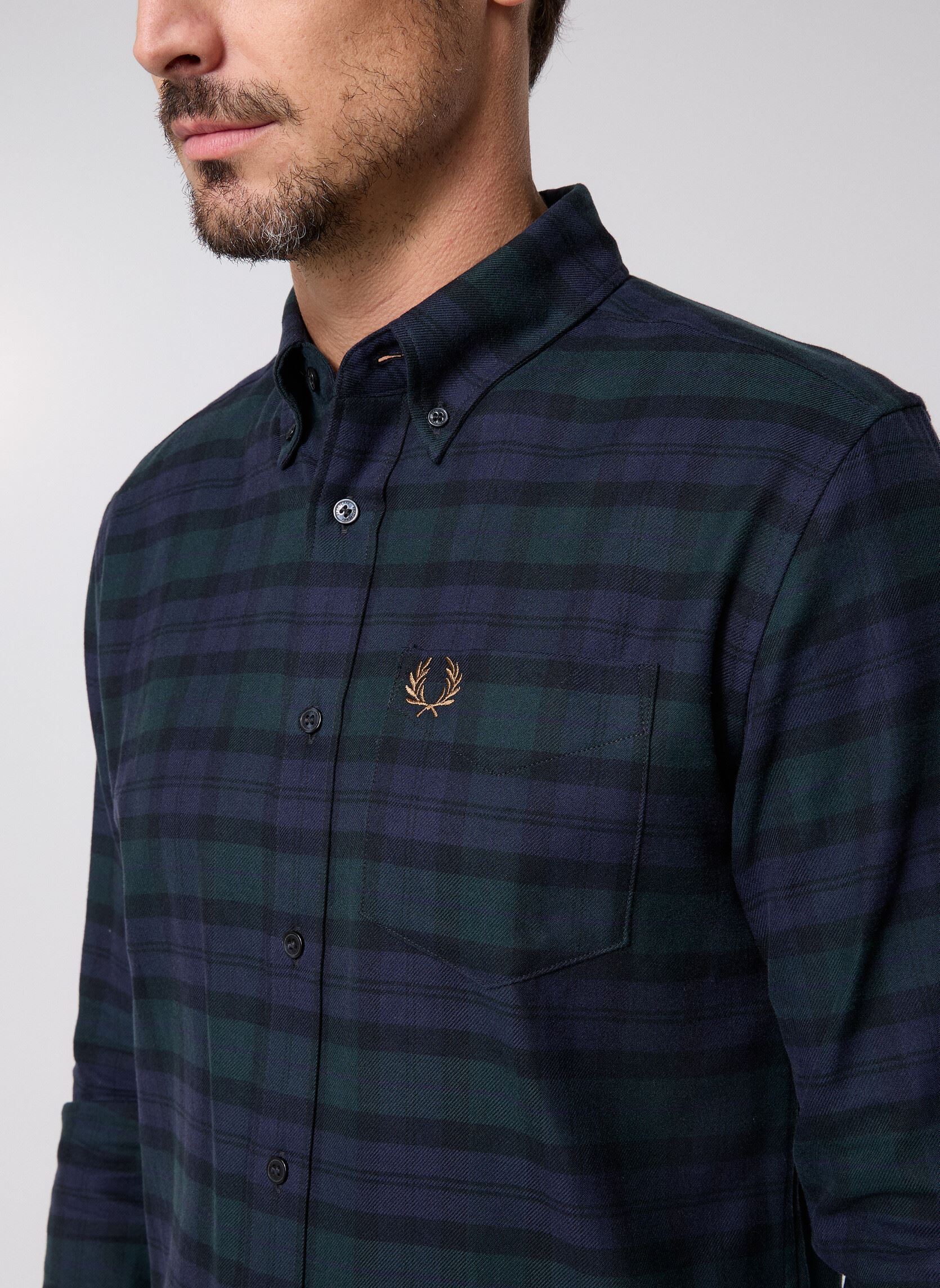 Hemden Blackwatch Tartan Brushed Twil herren blau Fred Perry Hemden Blackwatch Tartan Brushed Twil herren blau BLACKWATCH TARTA
