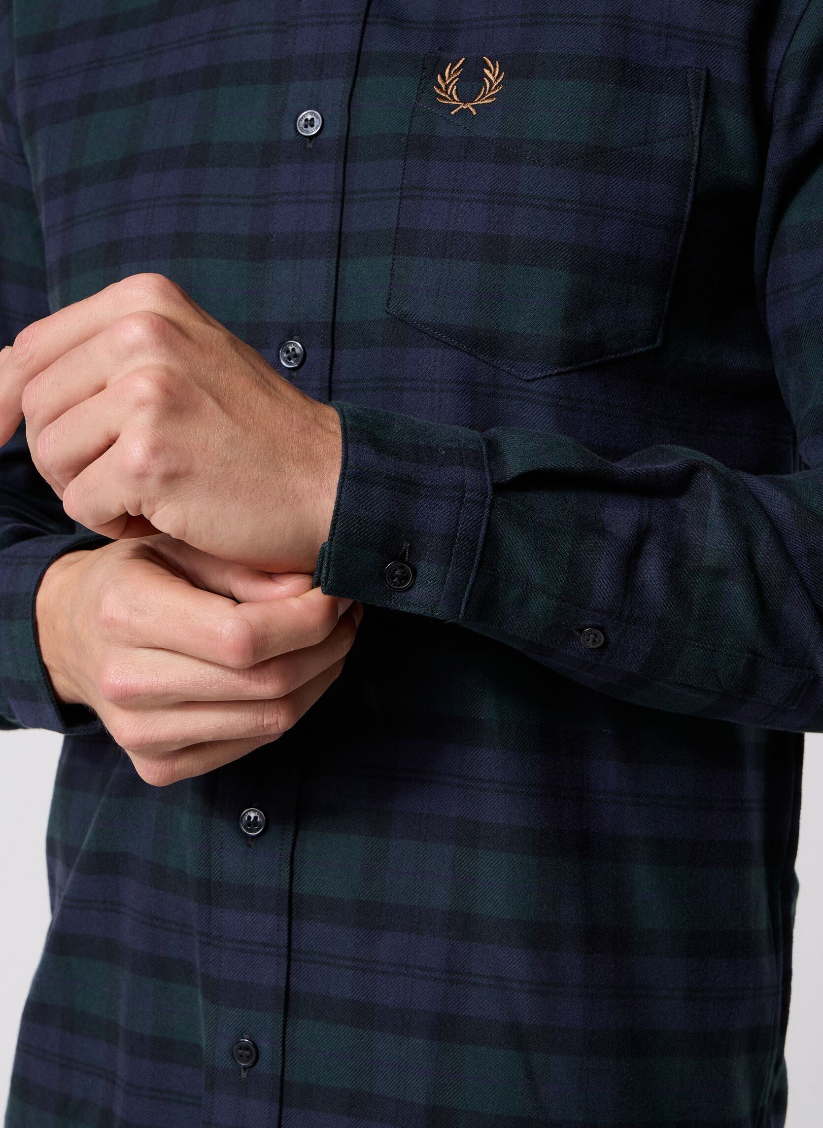 Hemden Blackwatch Tartan Brushed Twil herren blau Fred Perry Hemden Blackwatch Tartan Brushed Twil herren blau BLACKWATCH TARTA
