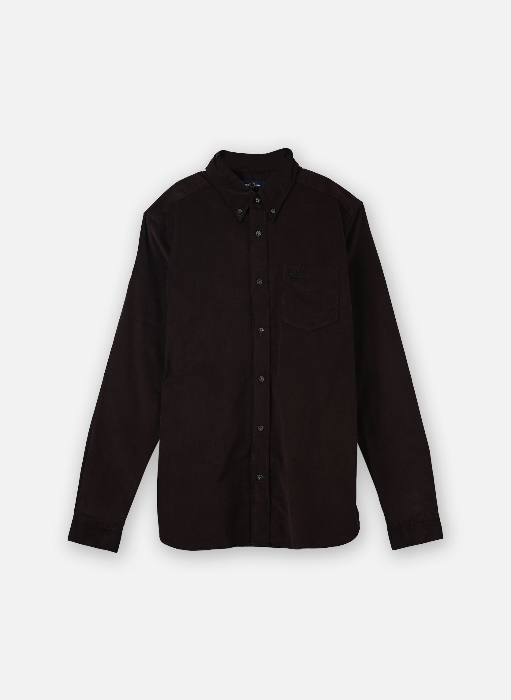 Hemden Needle Cord Shirt heren bruin Fred Perry Hemden Needle Cord Shirt heren bruin RICH BROWN