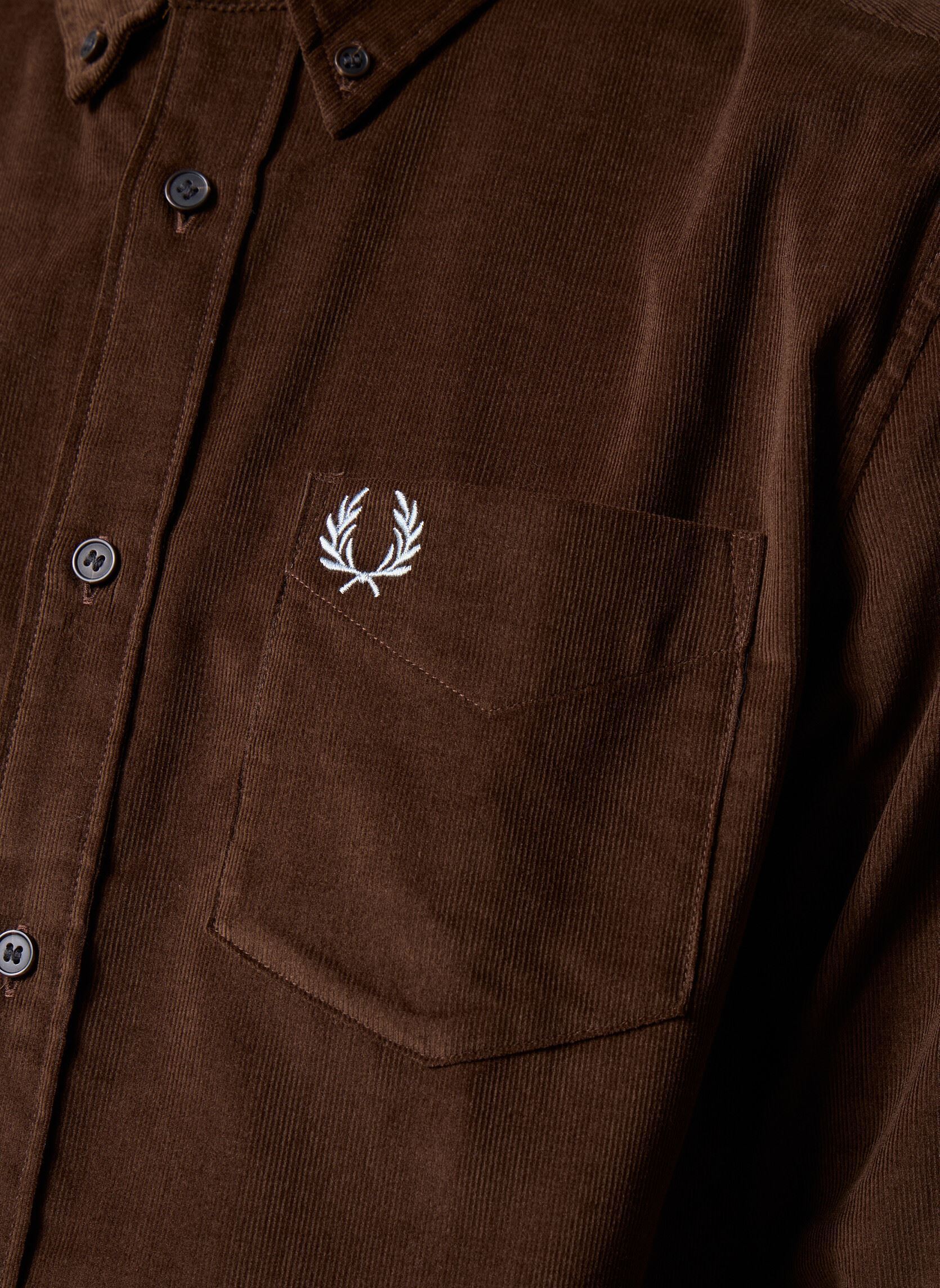 Hemden Needle Cord Shirt herren braun Fred Perry Hemden Needle Cord Shirt herren braun BURNT TOBACCO