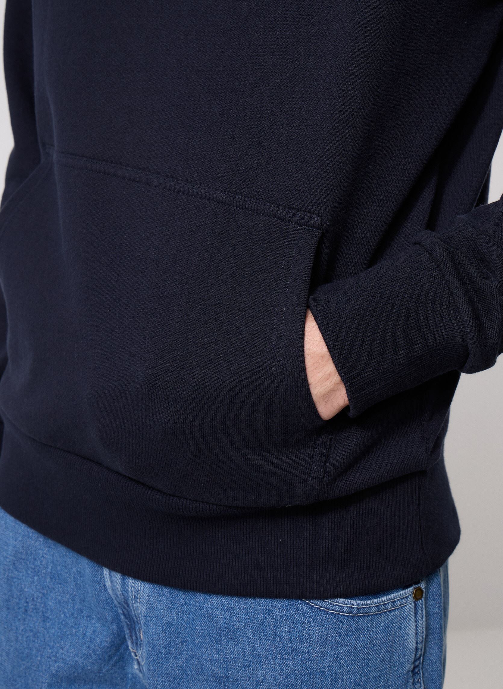 Sweats à capuche Monogram Hooded Sweatshirt homme bleu Fred Perry Sweats à capuche Monogram Hooded Sweatshirt homme bleu Navy