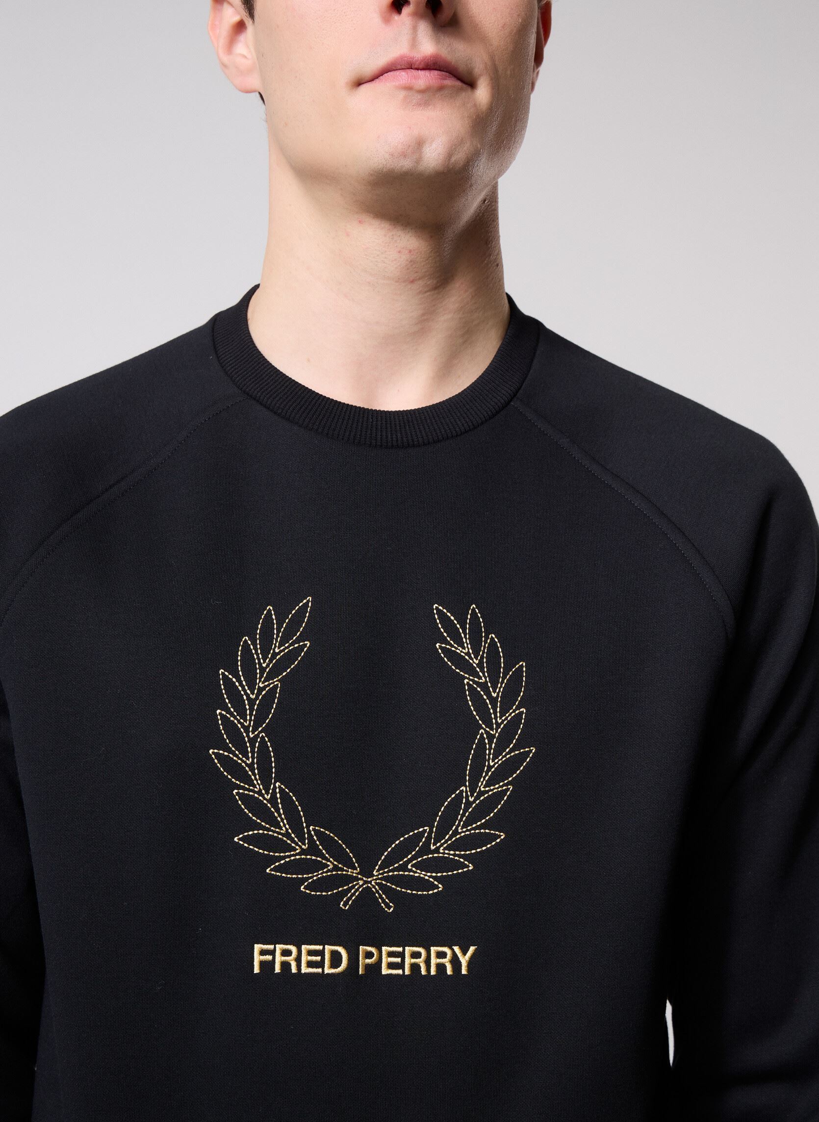 Sweatshirts Outline Lrl Wrth Sweatshirt heren zwart Fred Perry Sweatshirts Outline Lrl Wrth Sweatshirt heren zwart Black
