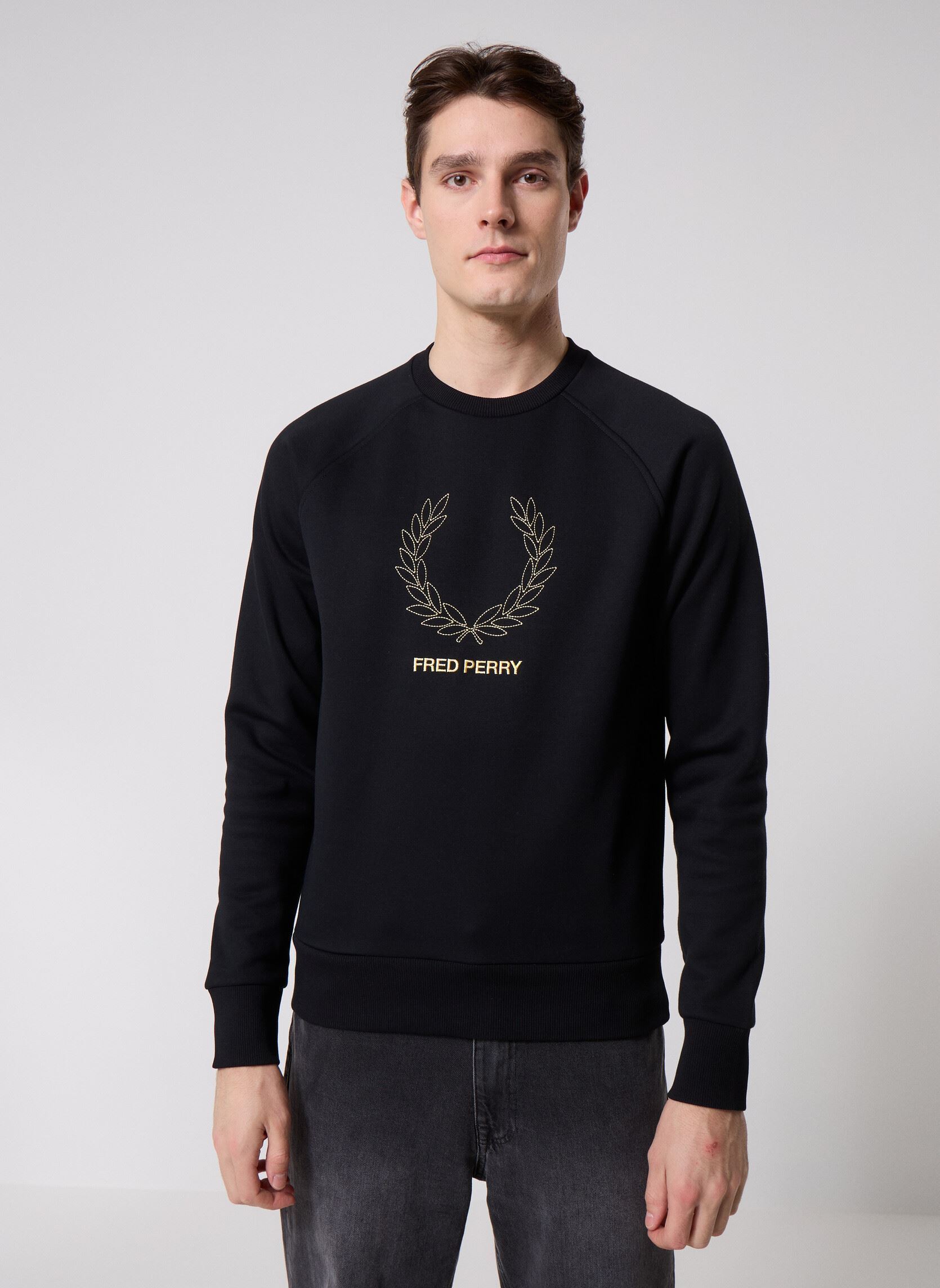 Sweatshirts Outline Lrl Wrth Sweatshirt heren zwart Fred Perry Sweatshirts Outline Lrl Wrth Sweatshirt heren zwart Black