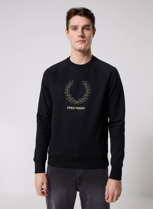 Fred Perry Sweats Outline Lrl Wrth Sweatshirt homme noir