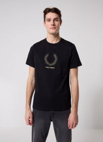 Kurzarm-T-Shirts Outline Laurel Wreath T-Shirt herren schwarz Fred Perry Kurzarm-T-Shirts Outline Laurel Wreath T-Shirt herren schwarz Black