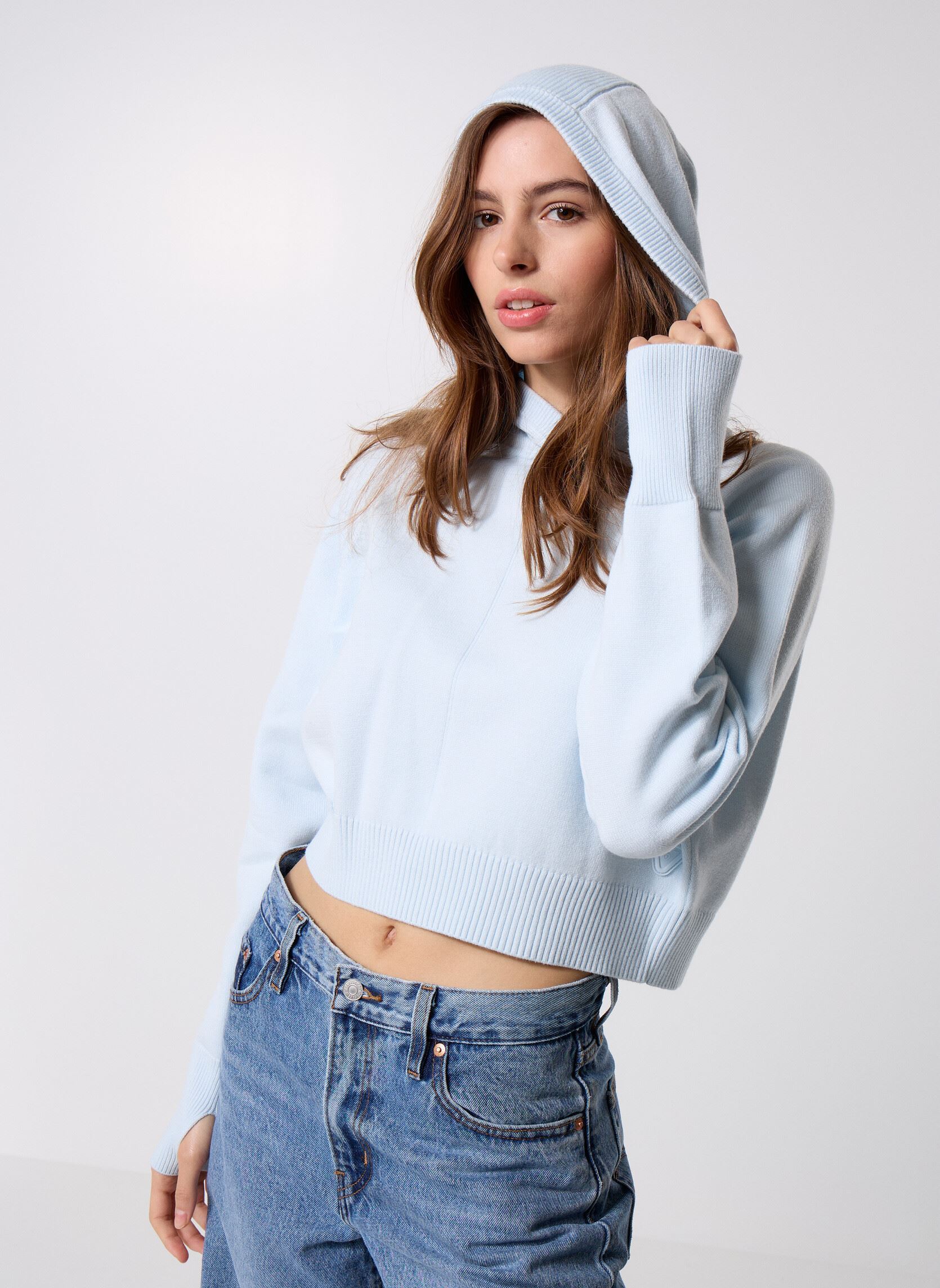 Hoodies Delphine Pull Capuche dames blauw Gertrude Hoodies Delphine Pull Capuche dames blauw GLACIER
