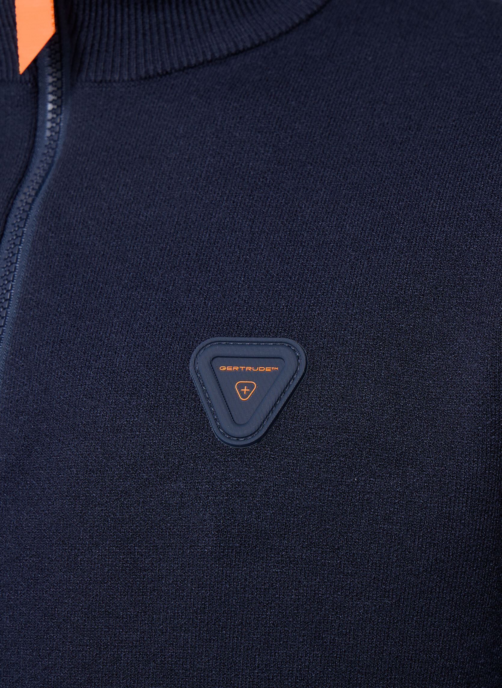 Truien Lewis Patch Pull blauw Gertrude Truien Lewis Patch Pull blauw NIGHT