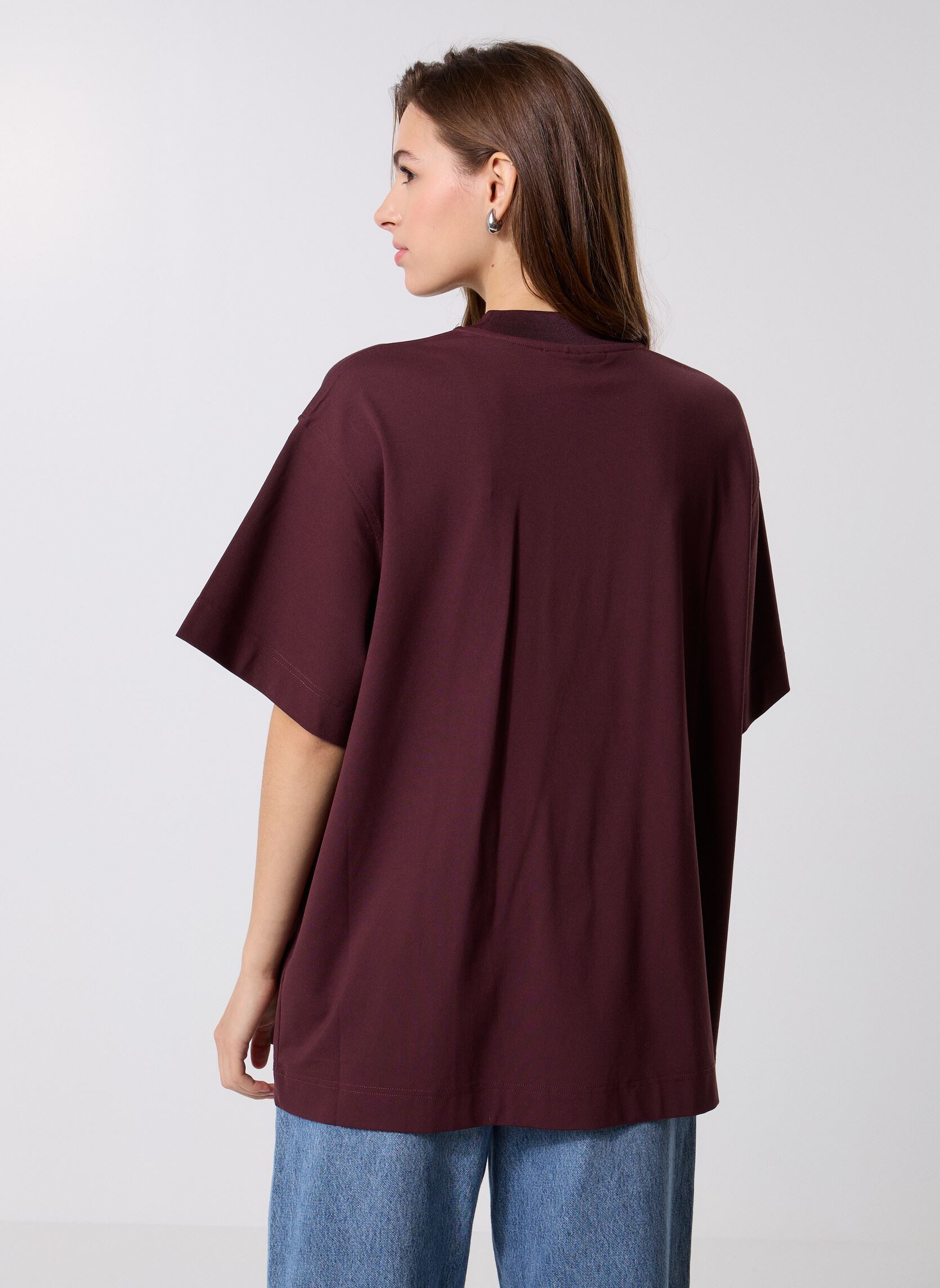 Kurzarm-T-Shirts Lya Tee-Shirt damen bordeaux Gertrude Kurzarm-T-Shirts Lya Tee-Shirt damen bordeaux BURGUNDY