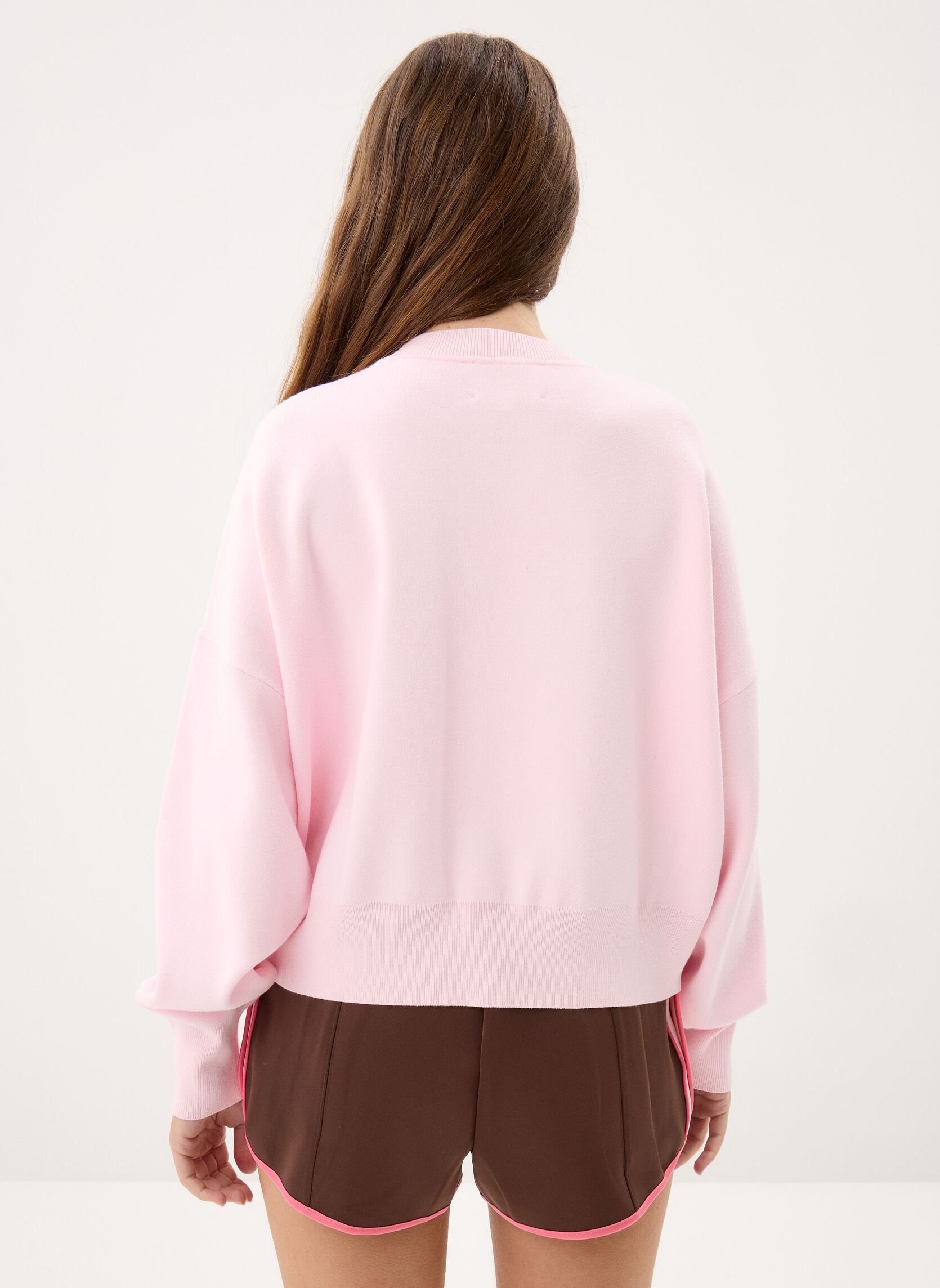 Sweater Nath Script Pull dames roze Gertrude Sweater Nath Script Pull dames roze BLUSH