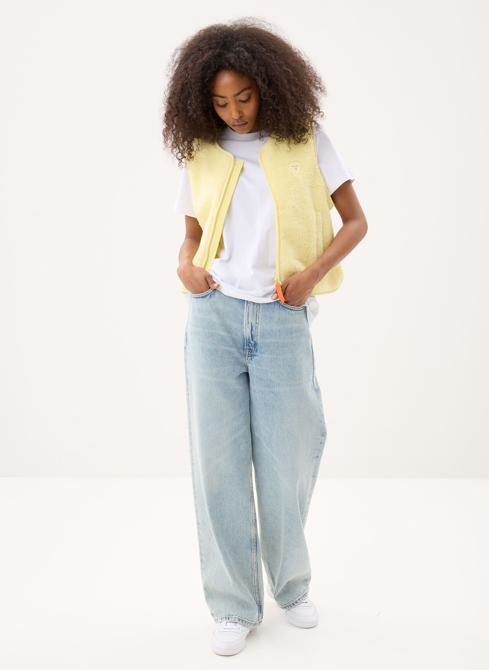 Vestes sans manches Saki Veste femme jaune Gertrude Vestes sans manches Saki Veste femme jaune POUSSIN