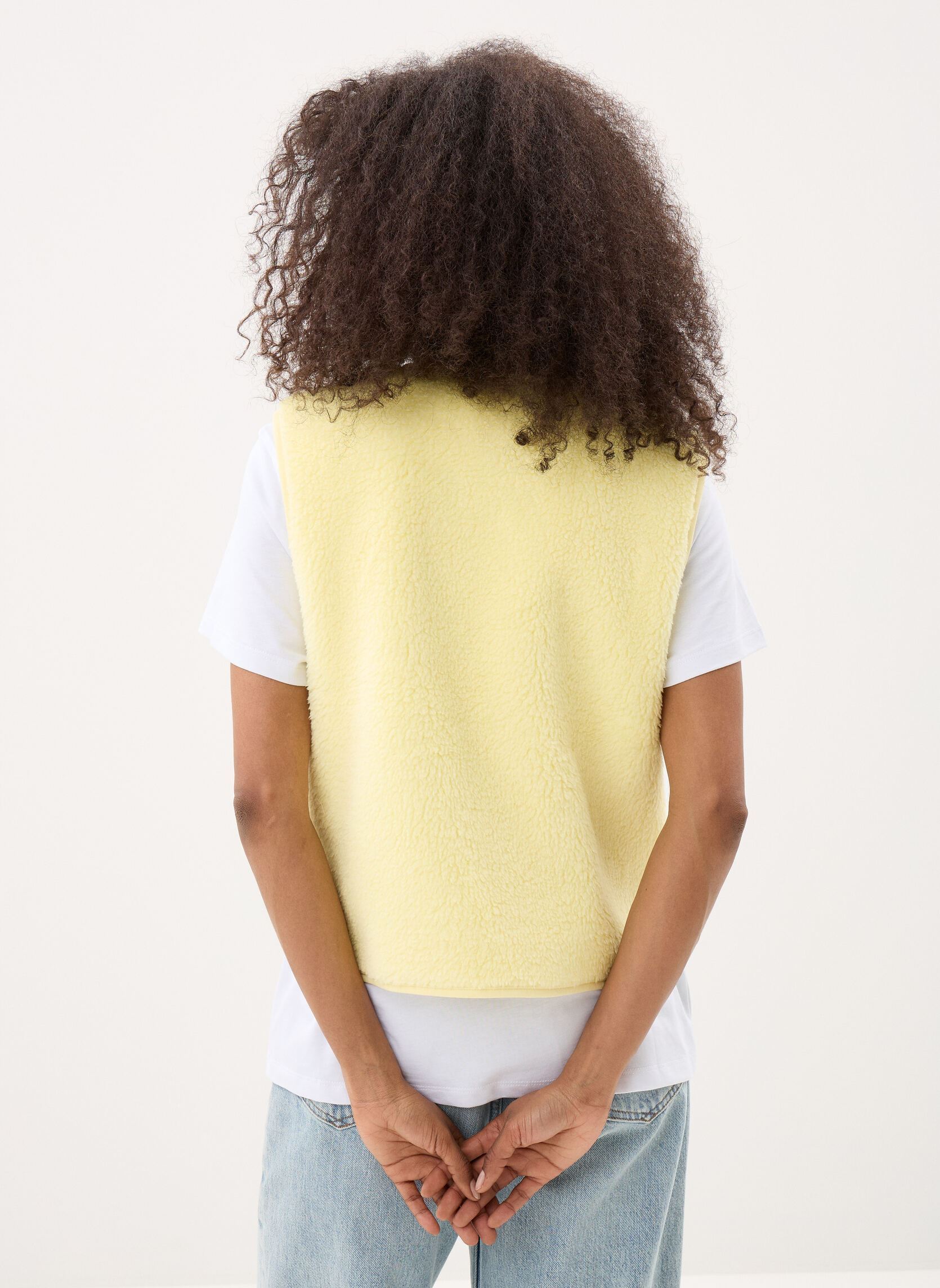 Vestes sans manches Saki Veste femme jaune Gertrude Vestes sans manches Saki Veste femme jaune POUSSIN