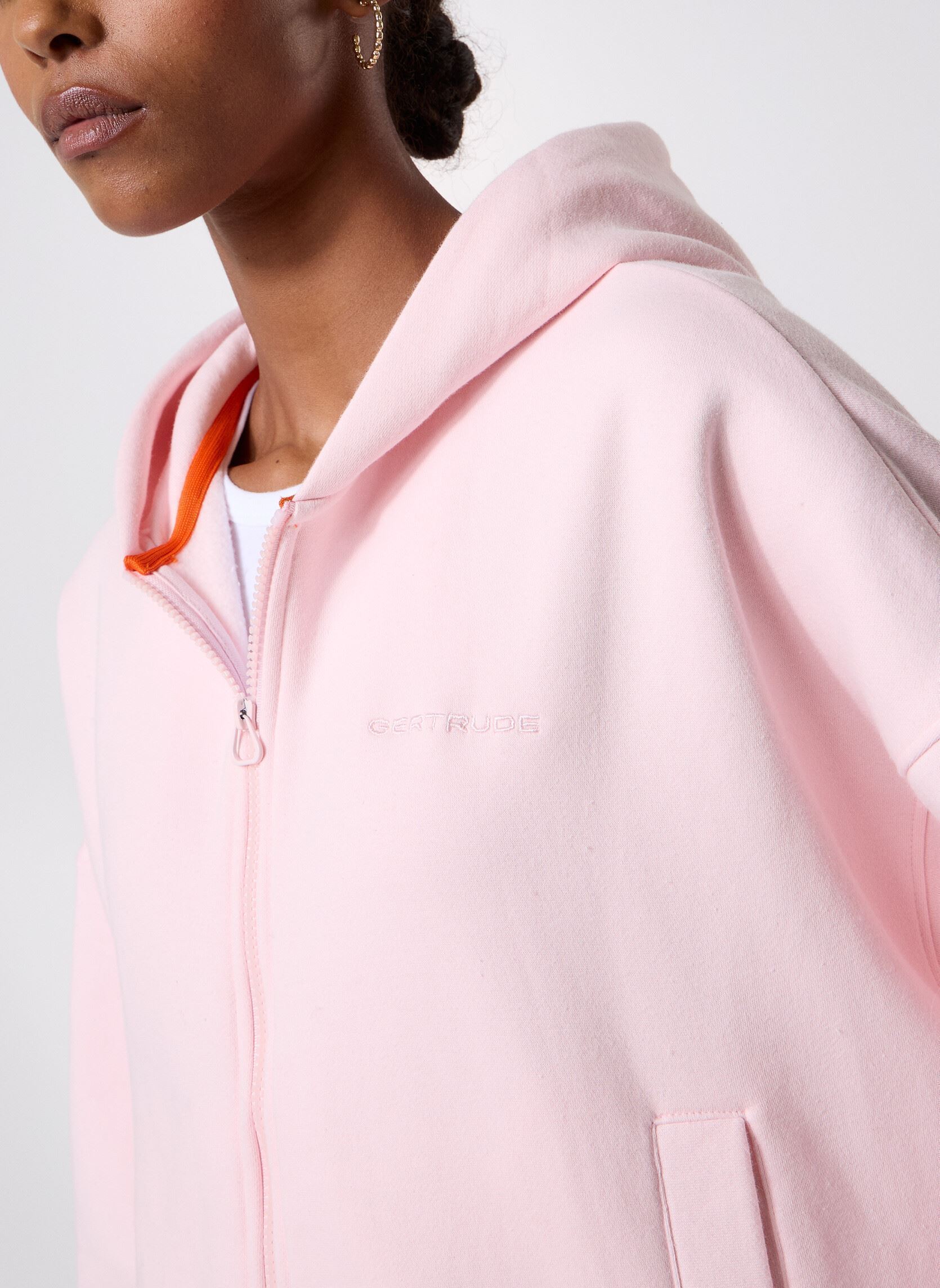 Sweats zippés Angelina Tech Sweat Capuche femme rose Gertrude Sweats zippés Angelina Tech Sweat Capuche femme rose POUDRE
