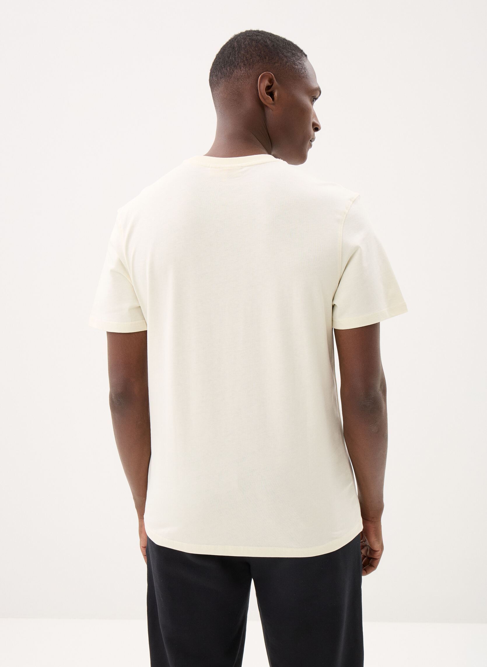 Kurzarm-T-Shirts Leonce Logo Tee-Shirt herren weiß Gertrude Kurzarm-T-Shirts Leonce Logo Tee-Shirt herren weiß CREME