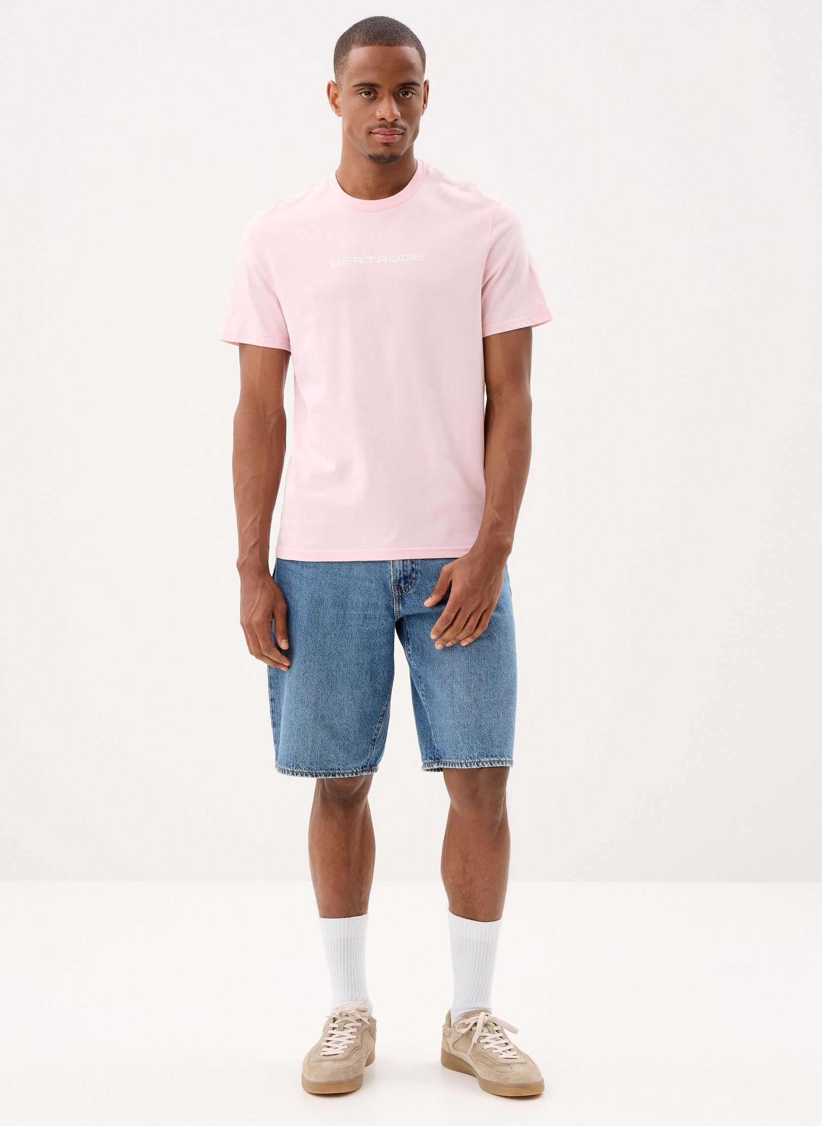 Tee-shirts manches courtes Leonce Tee-Shirt homme rose Gertrude Tee-shirts manches courtes Leonce Tee-Shirt homme rose BLUSH
